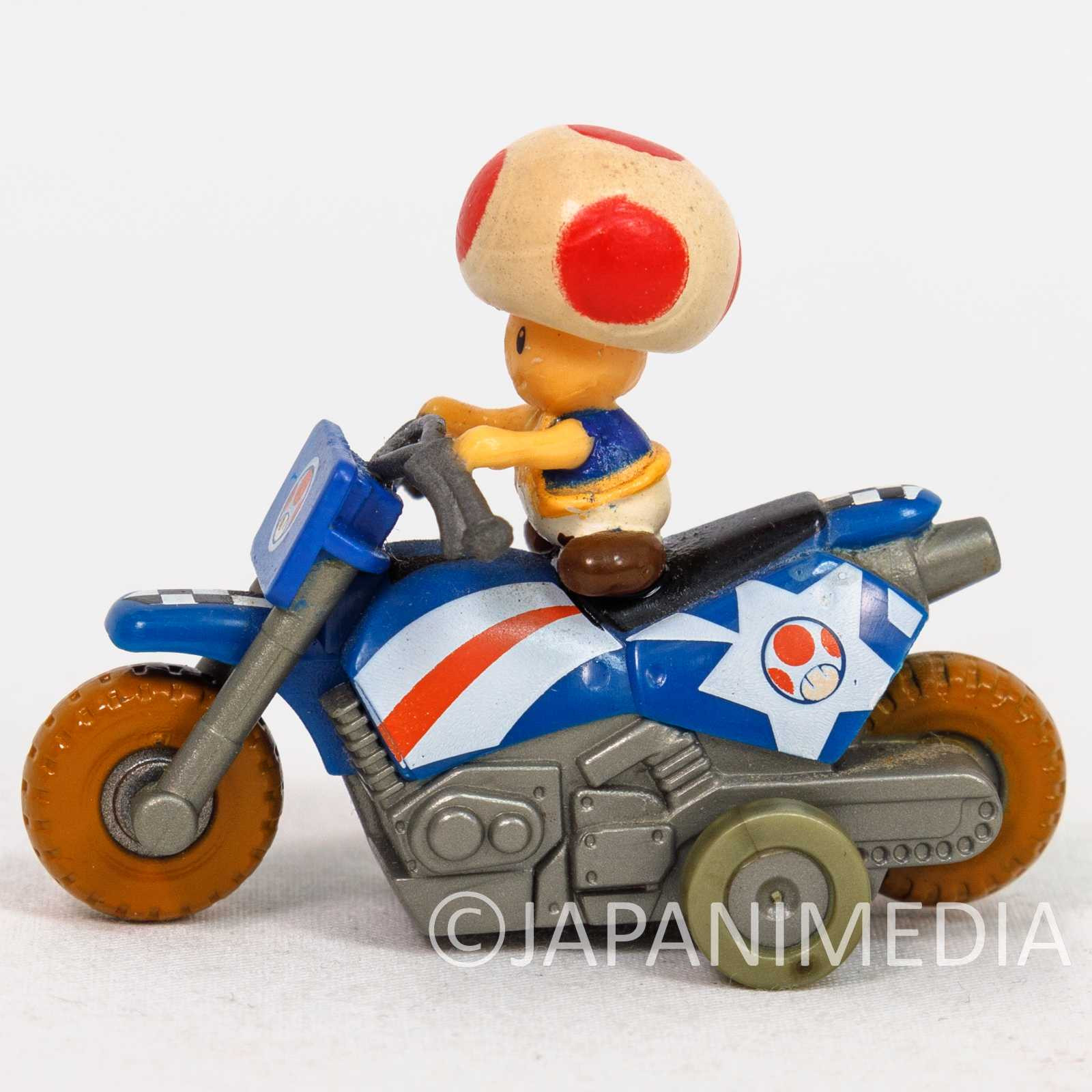Super Mario Kart Wii Kinopio Toad Mini Figure Pull Back Car Bike JAPAN Japanimedia Store 3