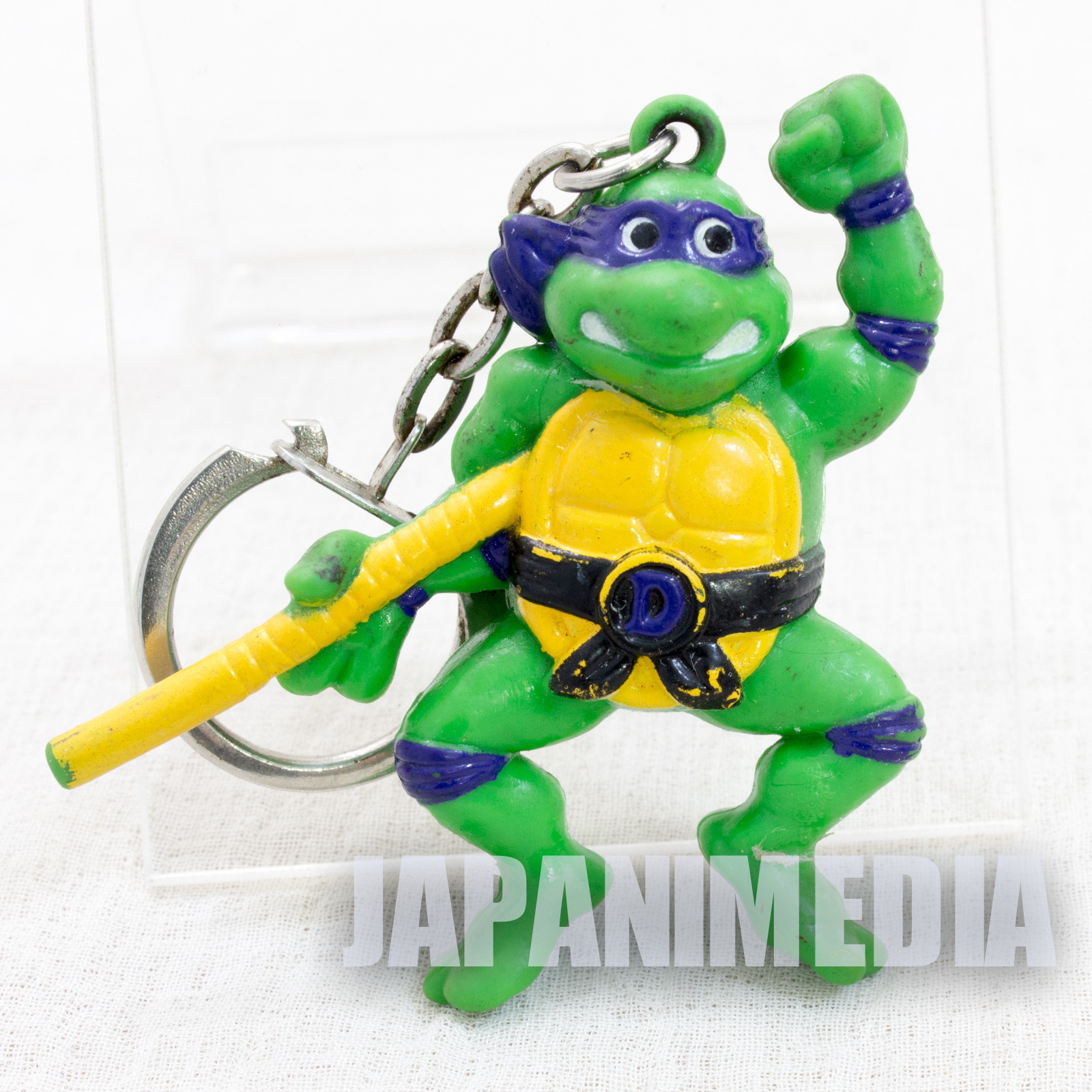 Retro RARE TMNT Teenage Mutant Ninja Turtles Donatello Figure Key Chain 1995