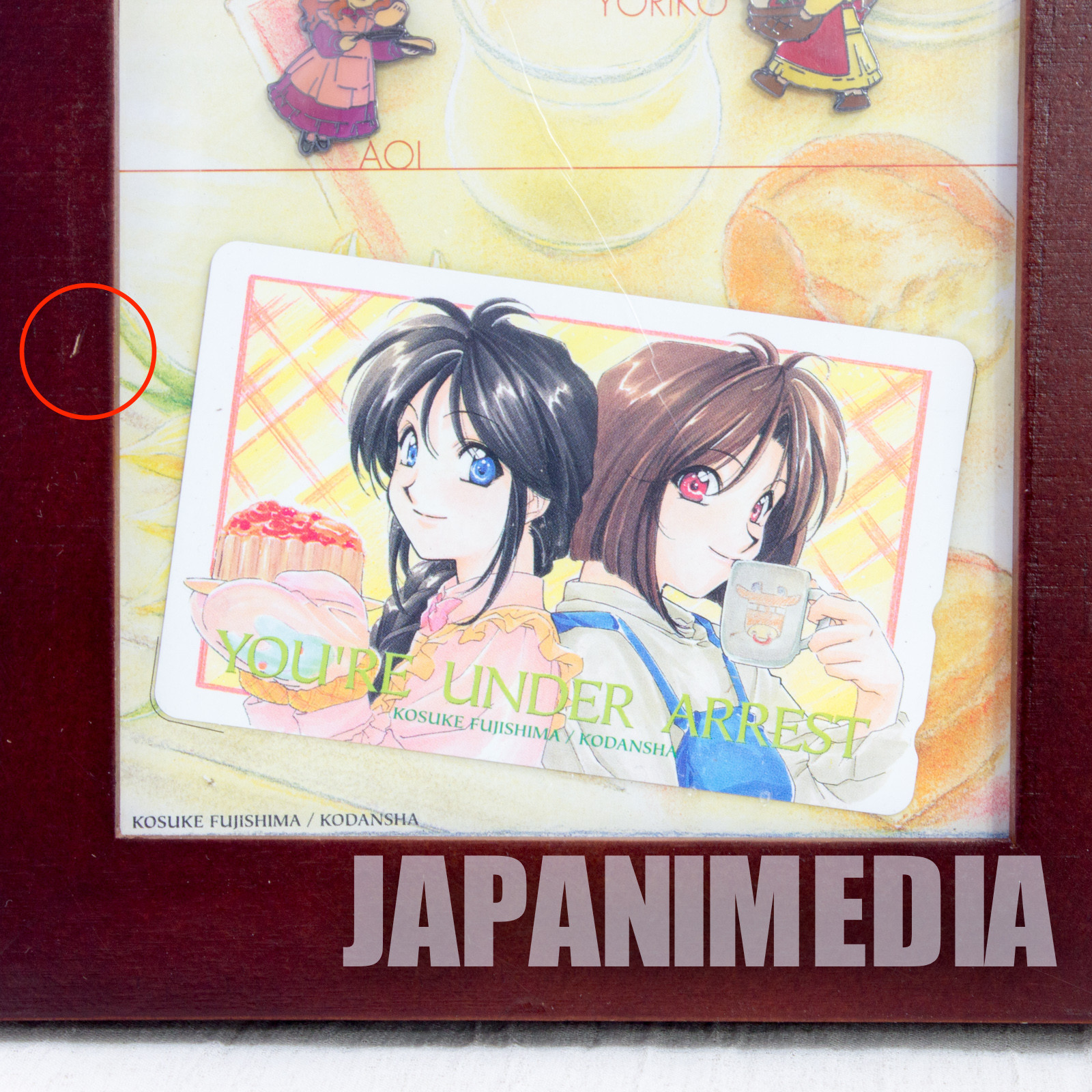 You're Under Arrest Pins 4pc & Telephone card Set JAPAN ANIME MANGA