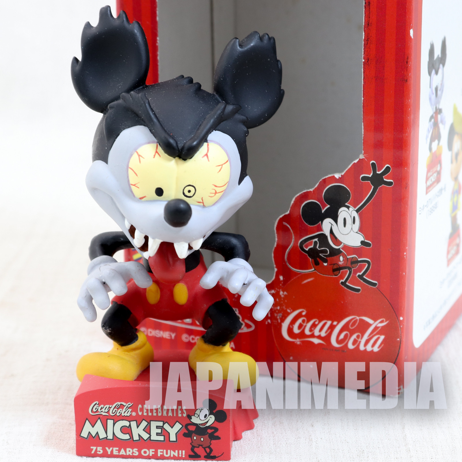 Disney Mickey Mouse 75 Years of FUN Coca-Cola Full Face Bobble