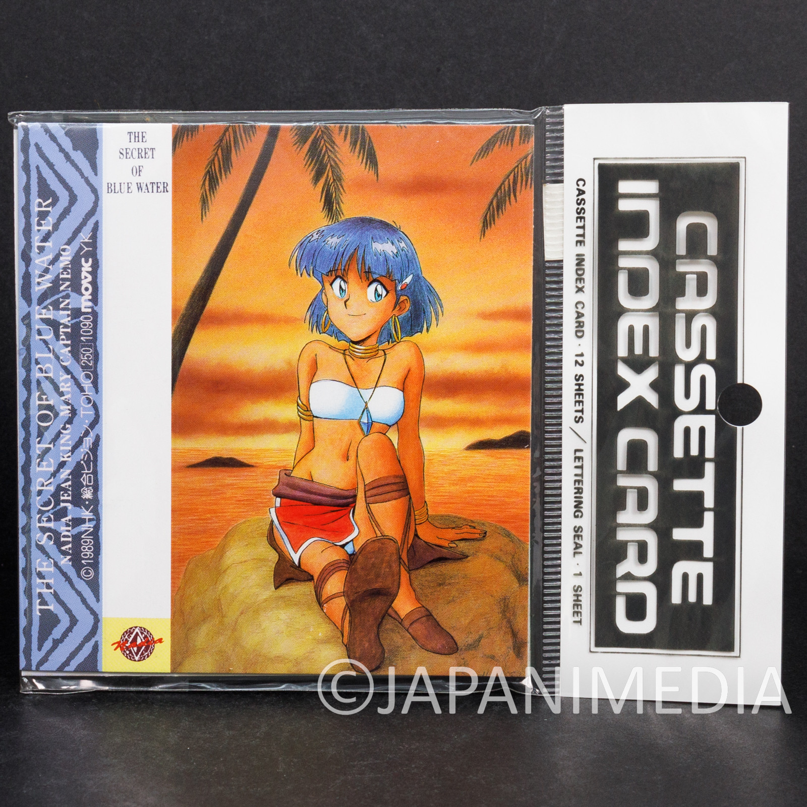 Retro Nadia The Secret of Blue Water Cassette Index Card 12 Sheet JAPAN