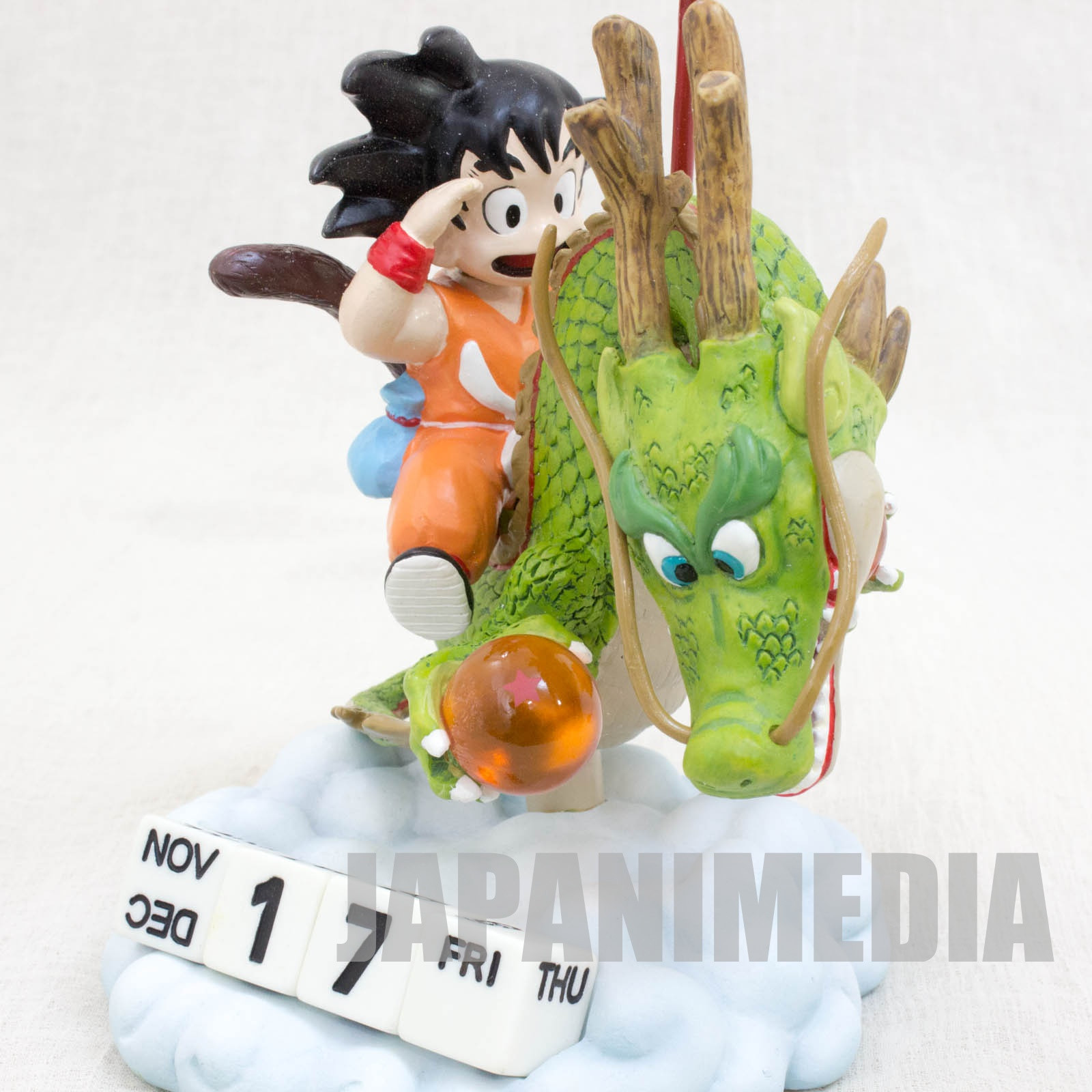 RARE! Dragon Ball Z Gokou on Shenron Figure Perpetual Calendar Shueisha JAPAN