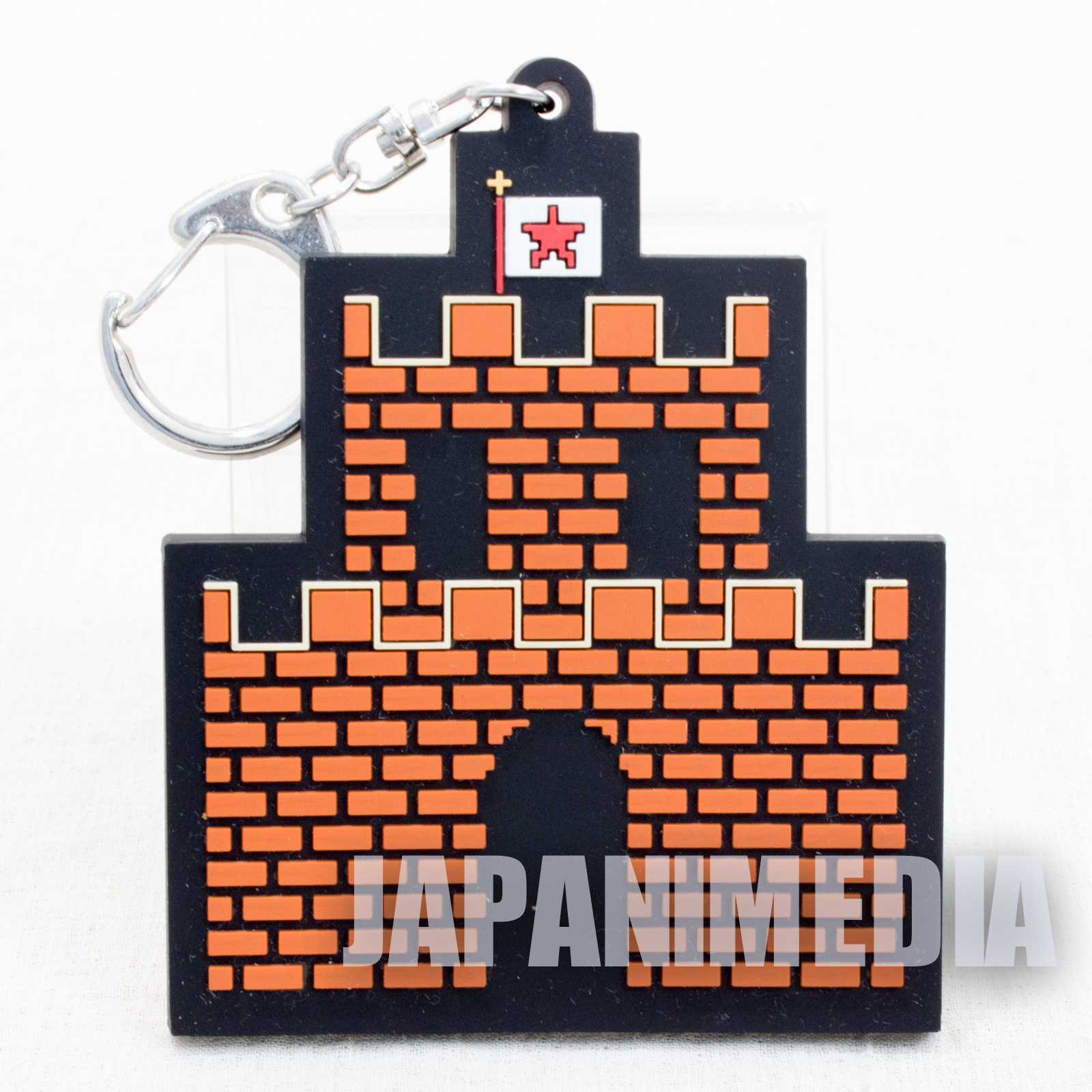 Super Mario Bros. Rubber Mascot Keychain Fortress JAPAN NES NINTENDO Japanimedia Store FRONT