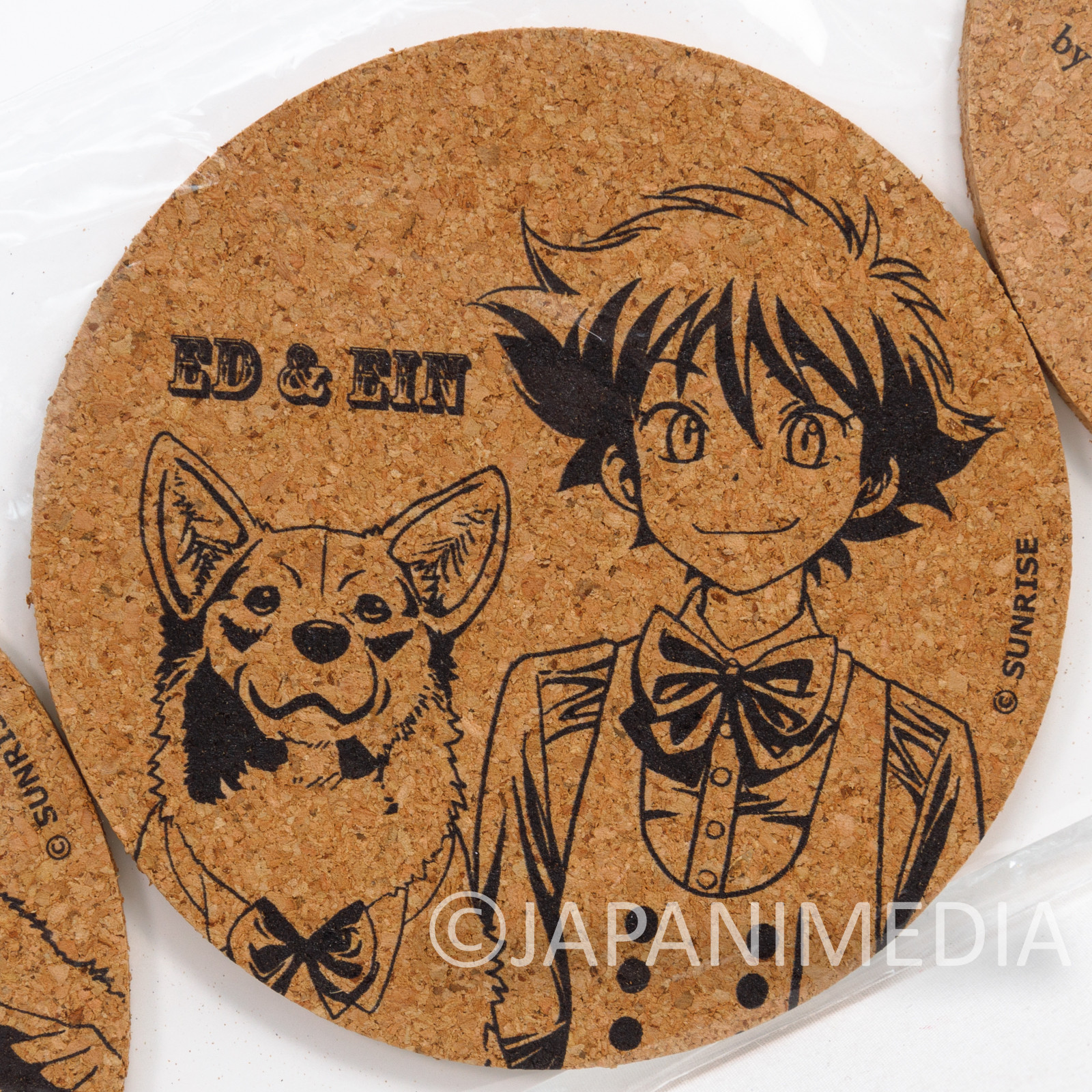 Cowboy Bebop Faye & Ed & Ein Cork Coaster set 20th Anniversary JAPAN