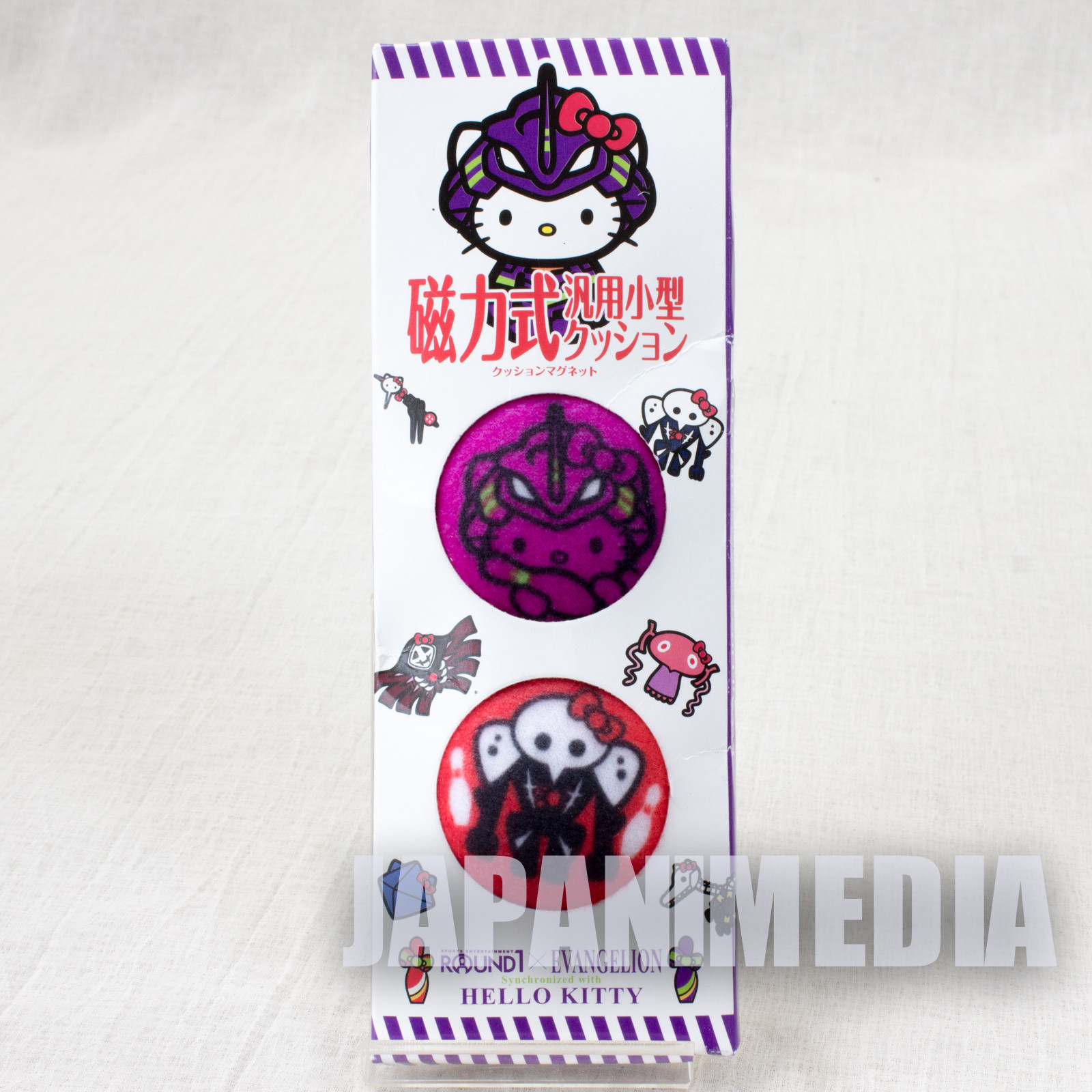 Evangelion x Hello Kitty Eva-01 & 4th Angel Sachiel Magnet 2pc Set ROUND 1 JAPAN ANIME