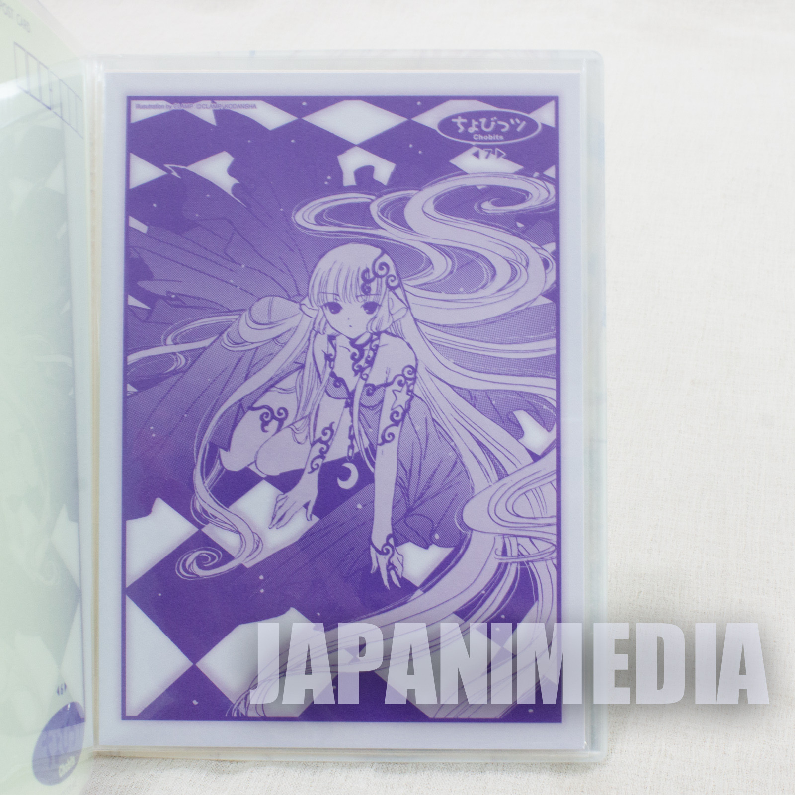 Retro RARE! Chobits Card Holder + Post Card 8pc CLAMP JAPAN ANIME