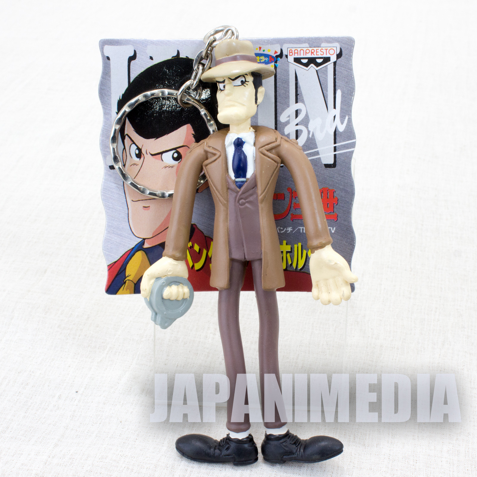 Lupin the Third (3rd) Zenigata Bendable Figure Keychain JAPAN ANIME MANGA