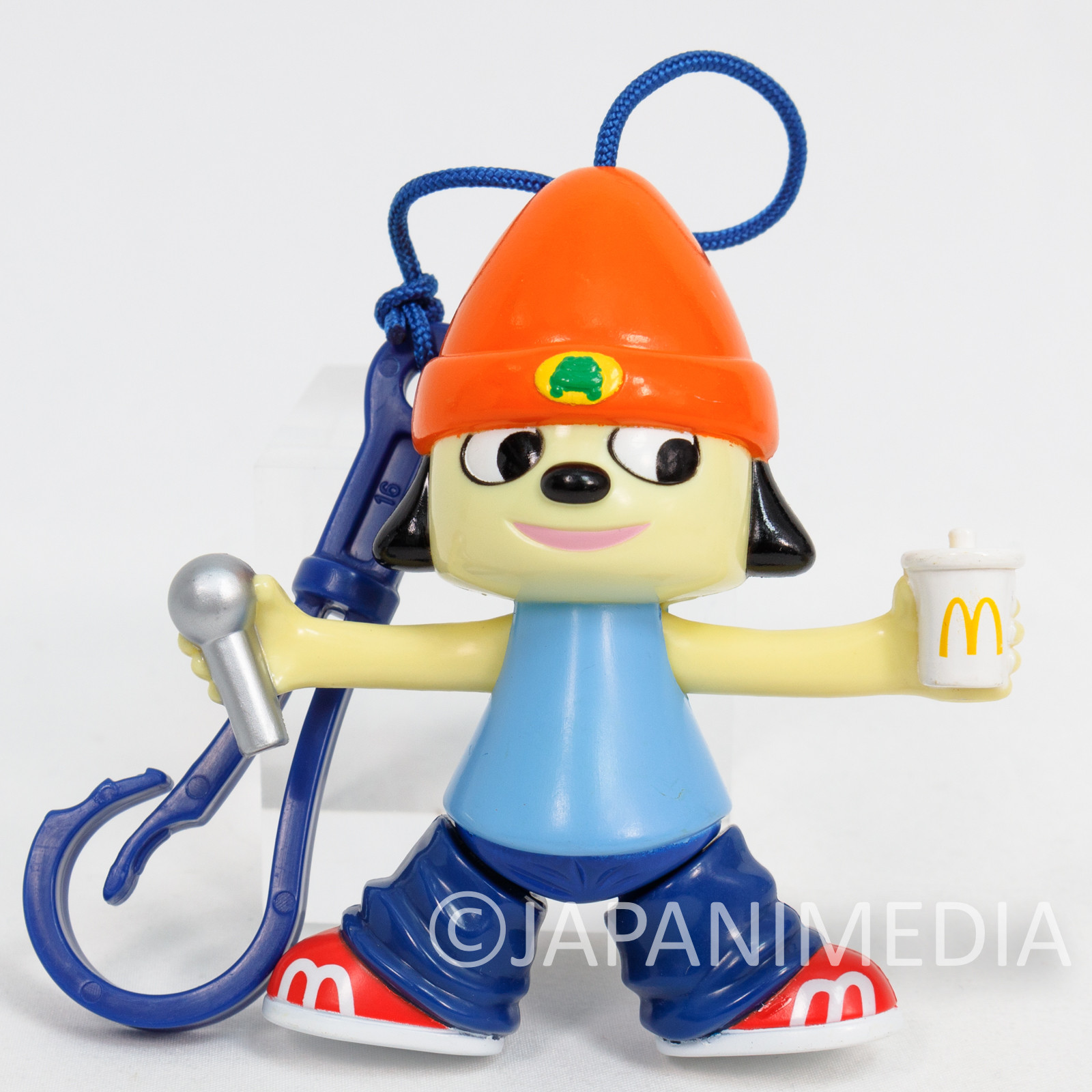 JUNK ITEM] Parappa The Rapper PARAPPA Figure Keychain 2001 JAPAN