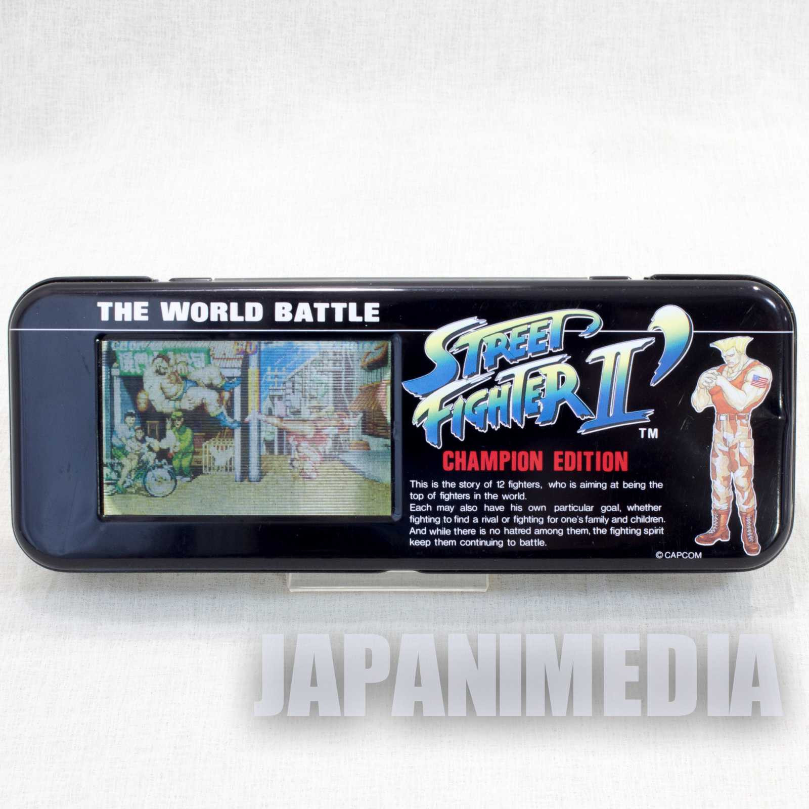 Retro RARE Street Fighter 2 Dash Champion Edition Can Pen Case Sun Star JAPAN Japanimedia Store FRONT