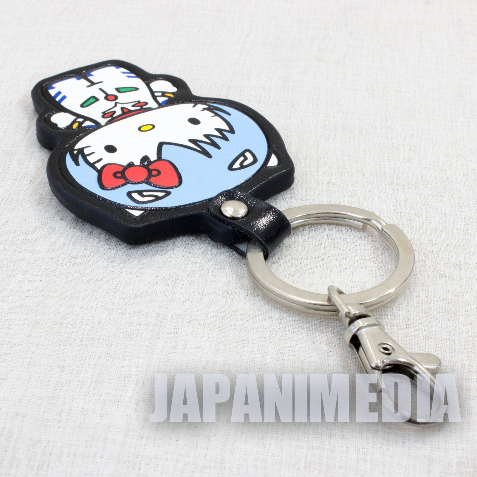 Evangelion x Hello Kitty Rei Ayanami Synthetic Leather Mascot Keychain Sanrio