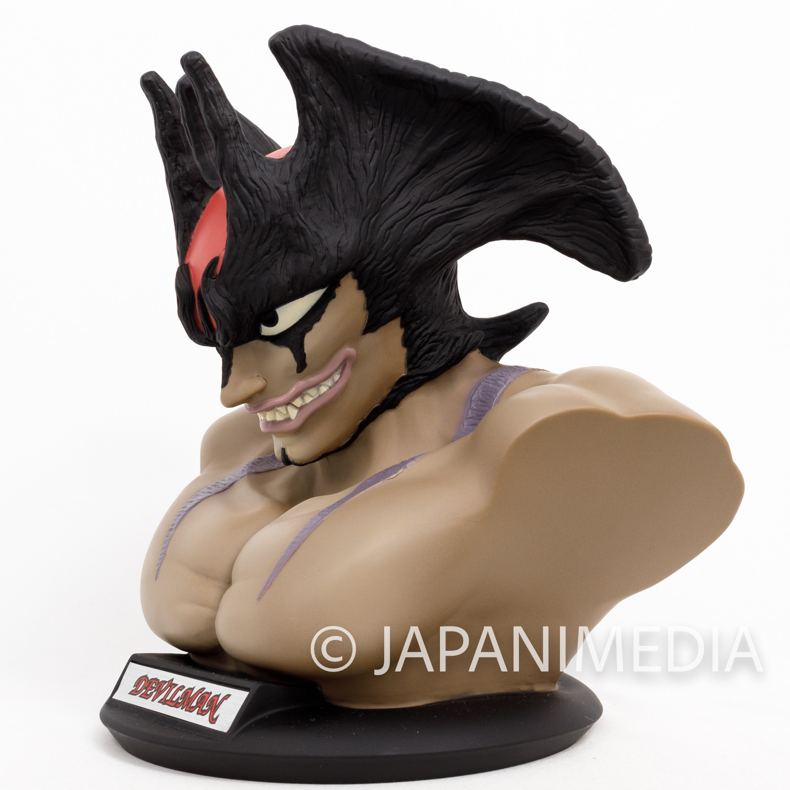 RARE! Devilman Big Size 9 inch  Bust Figure Coin Bank Comics Ver. Yutaka JAPAN