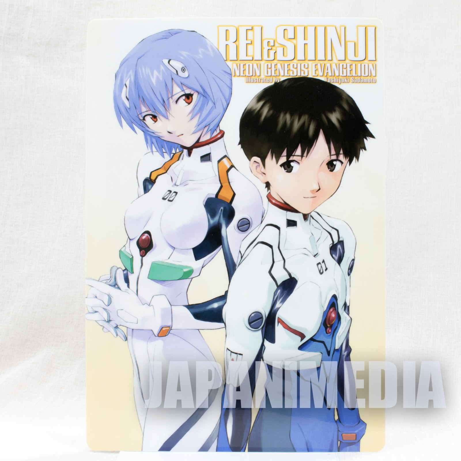 Evangelion Rei Ayanami & Shinji Ikari Plastic Pencil Board Pad Shitajiki JAPAN