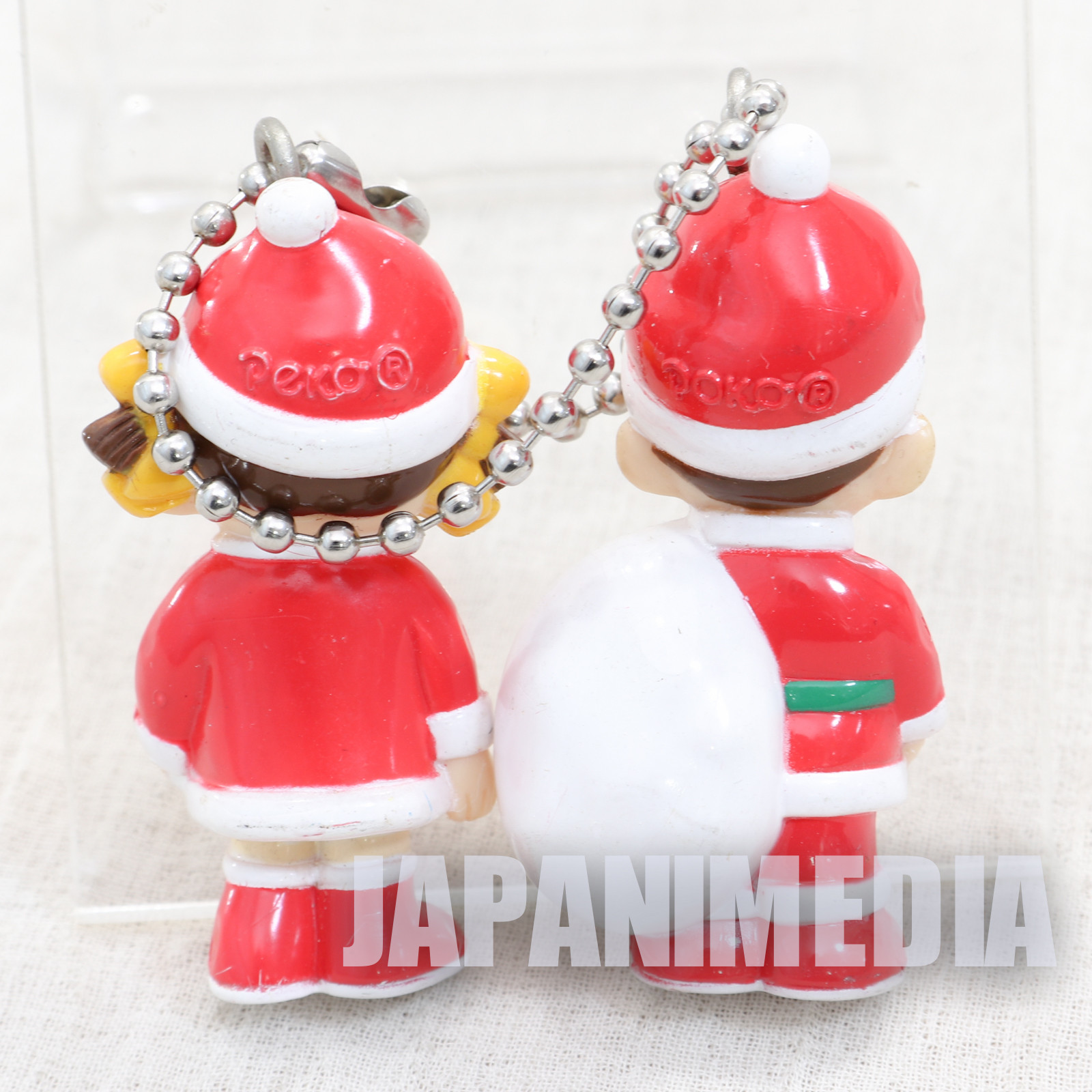 Milky Peko-chan Poko-chan Figure w/Ballchain Christmas Santa FUJIYA JAPAN ANIME