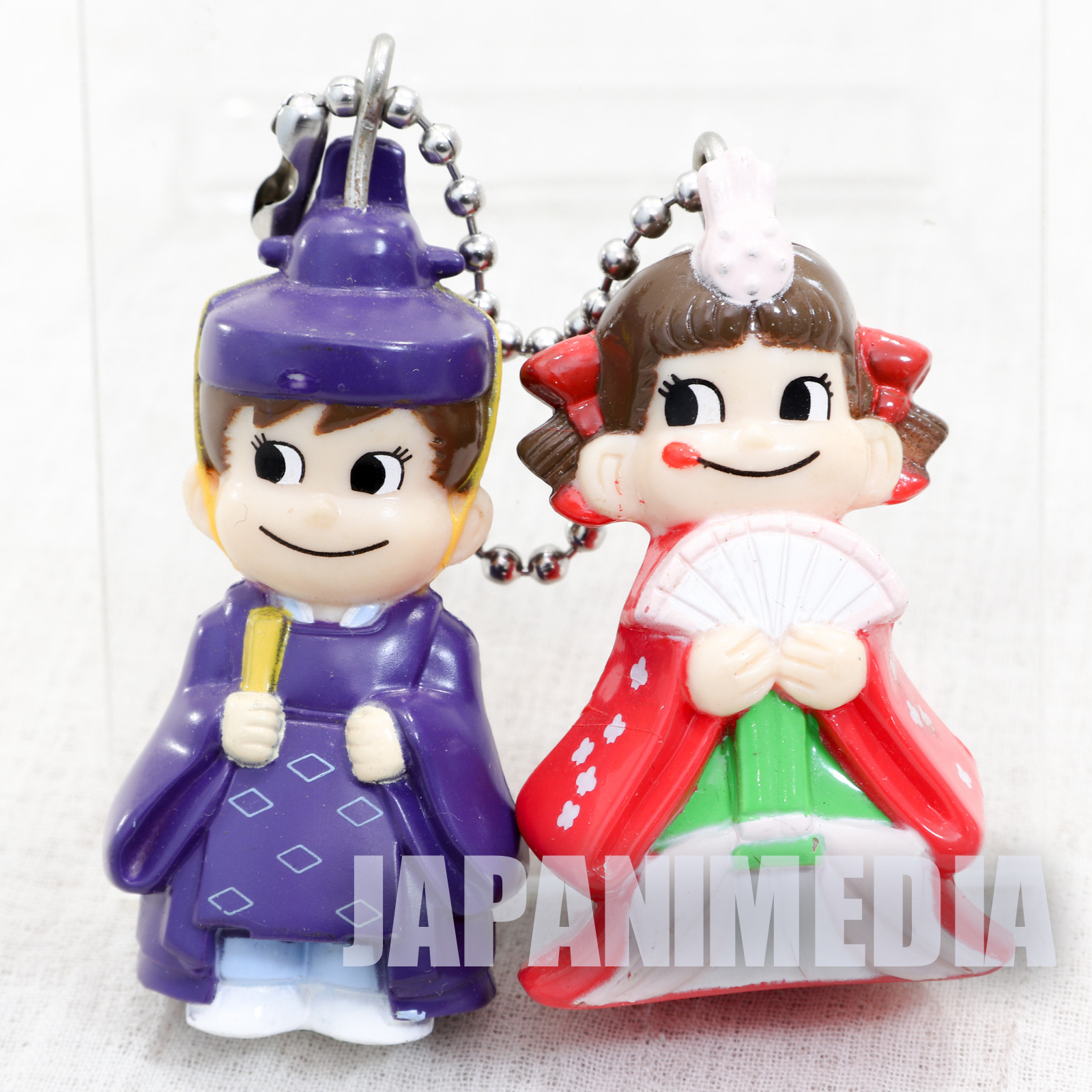 Milky Peko-chan Poko-chan Figure w/Ballchain Hina Matsuri FUJIYA