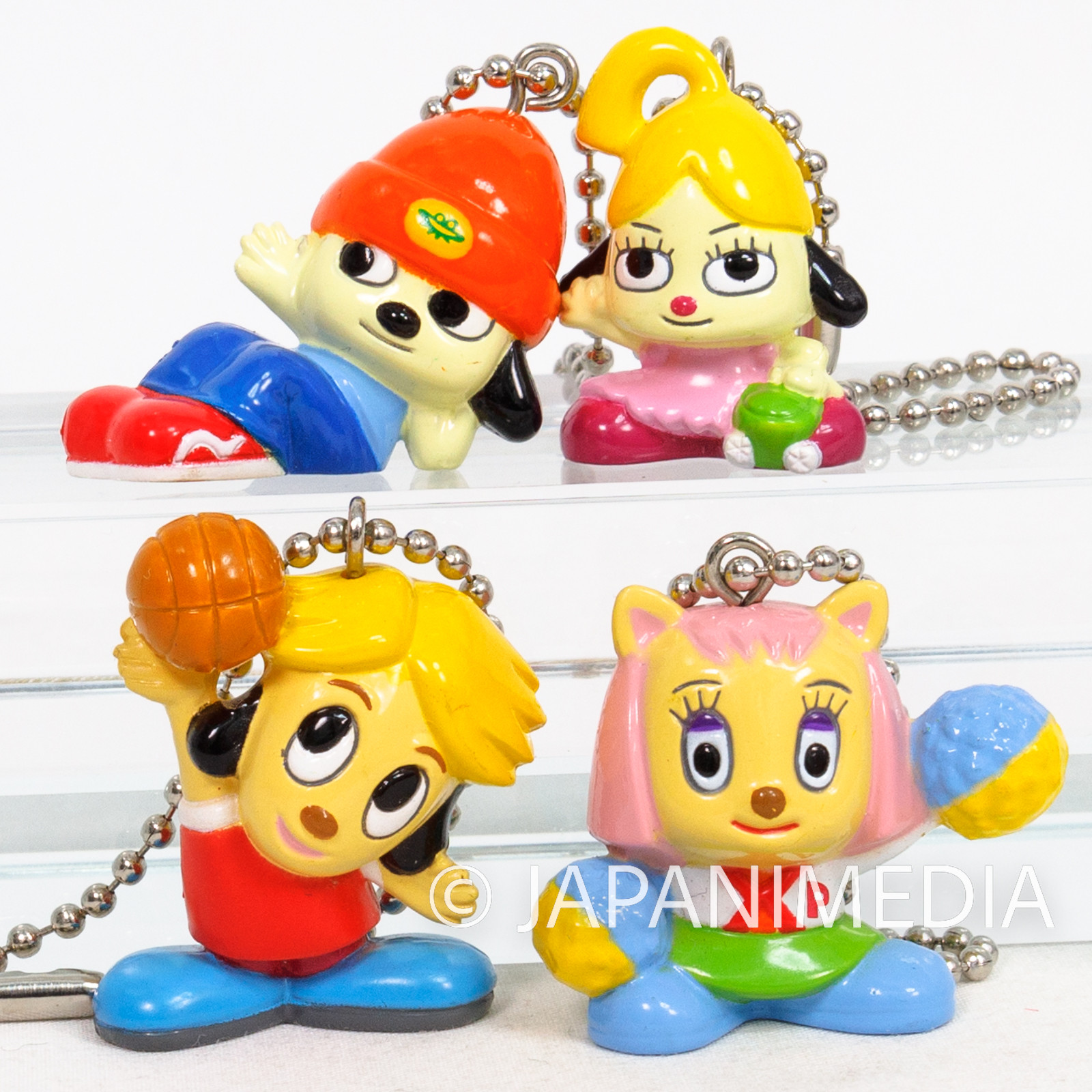 Parappa The Rapper Figure Ball Keychain 4pc Set [Parappa Rappa