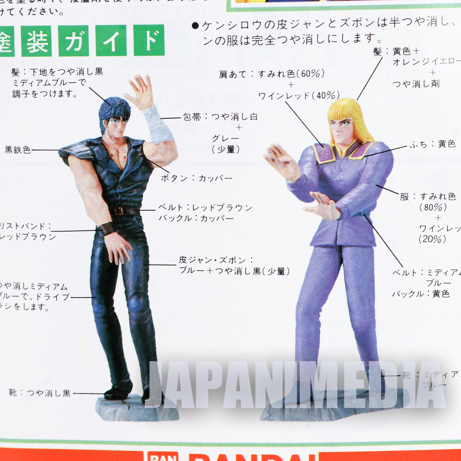 Retro RARE Fist of the North Star Kenshiro &Shin Plastic Model Kit Hokuto no Ken