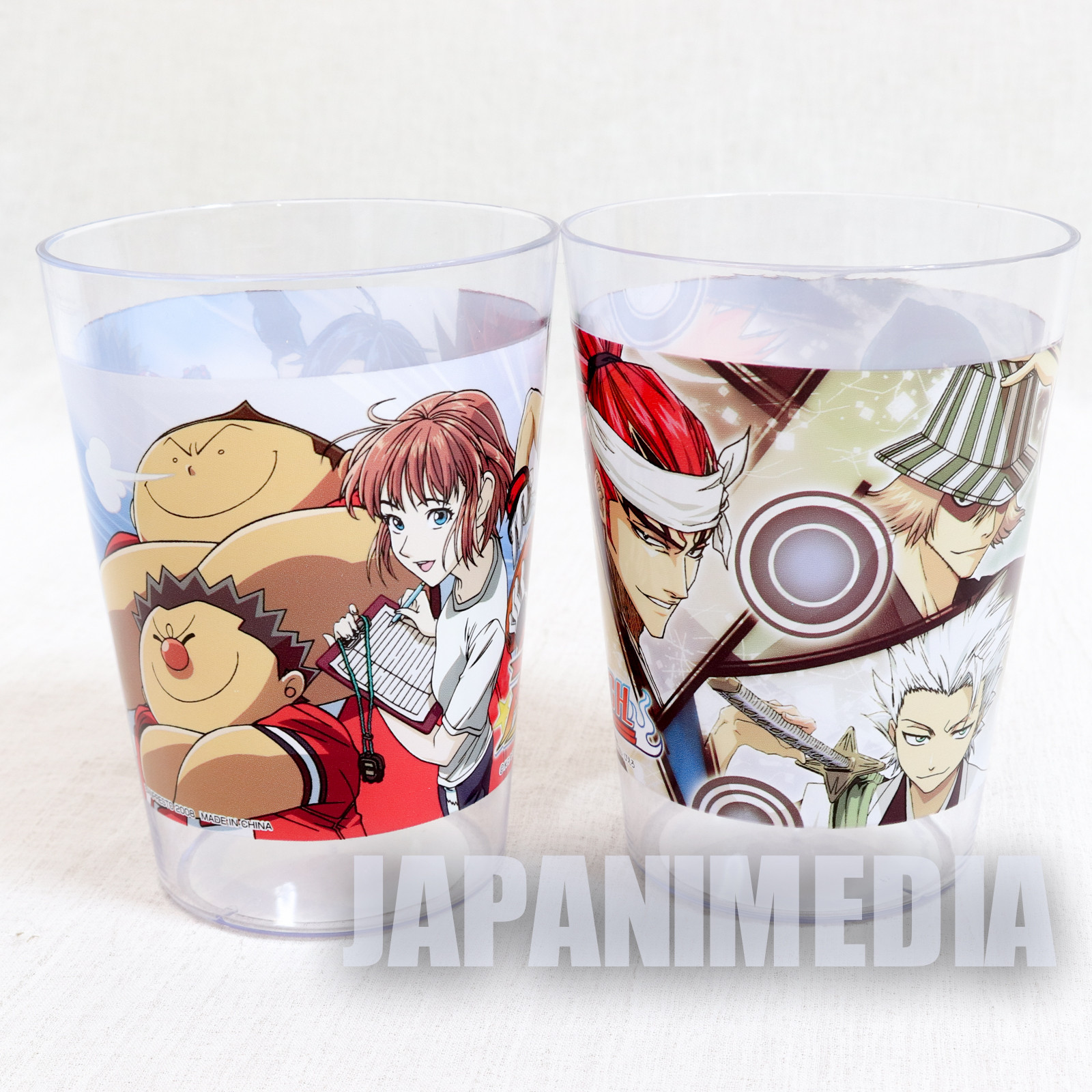 Shonen Jump 40th Anniversary Plastic Cup 4pc Set One Piece Bleach Eyeshield  21