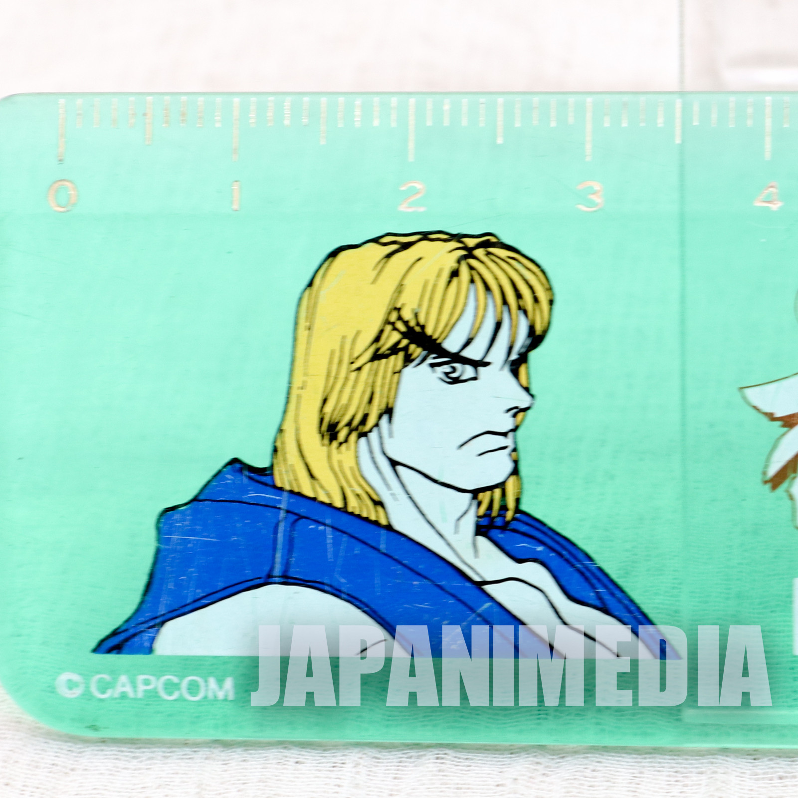 Retro RARE! Street Fighter 12cm Ruler Ken vs Vega JAPAN GAME