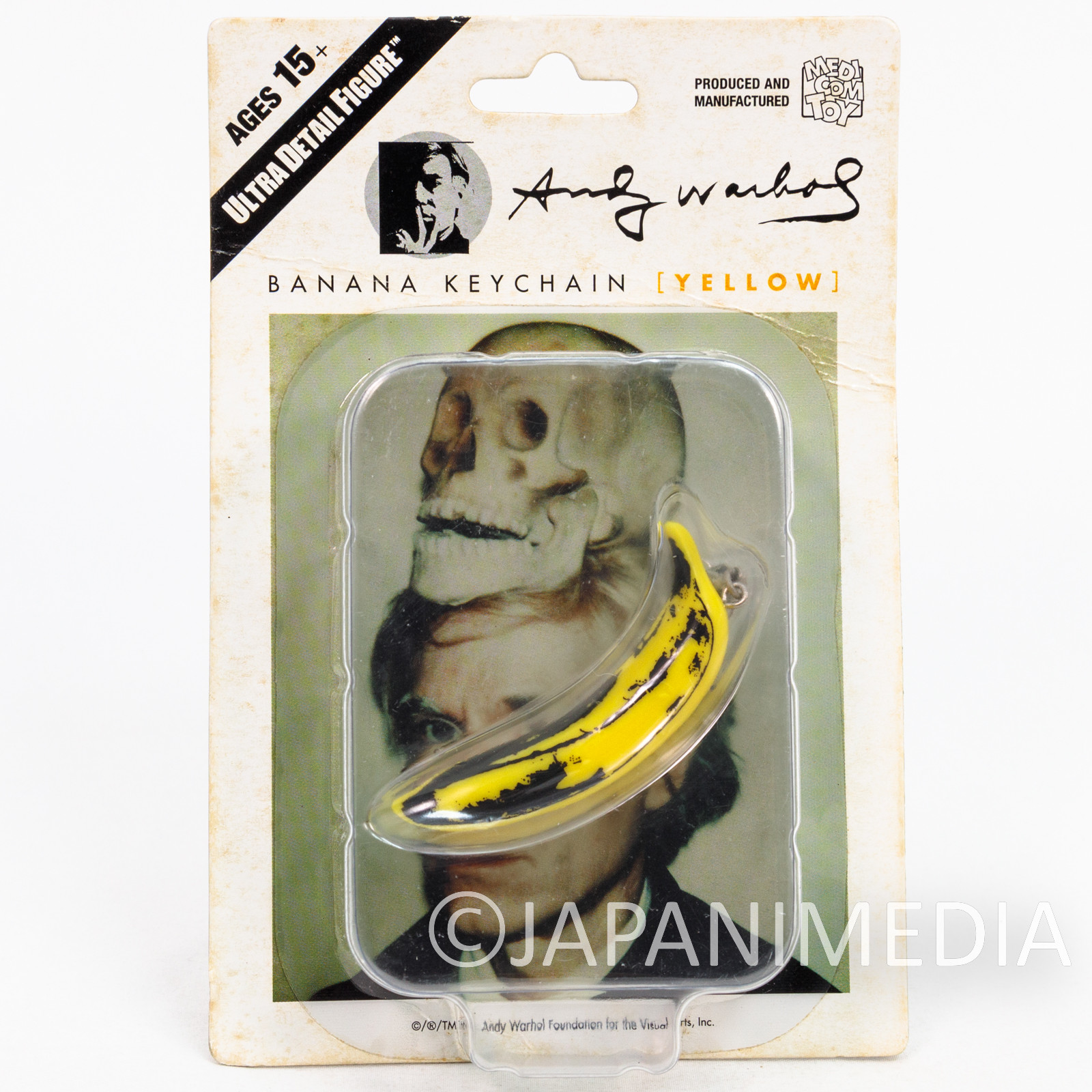 Andy Warhol Banana Keychain (Yellow Ver.) Ultra Detail Figure Medicom Toy JAPAN