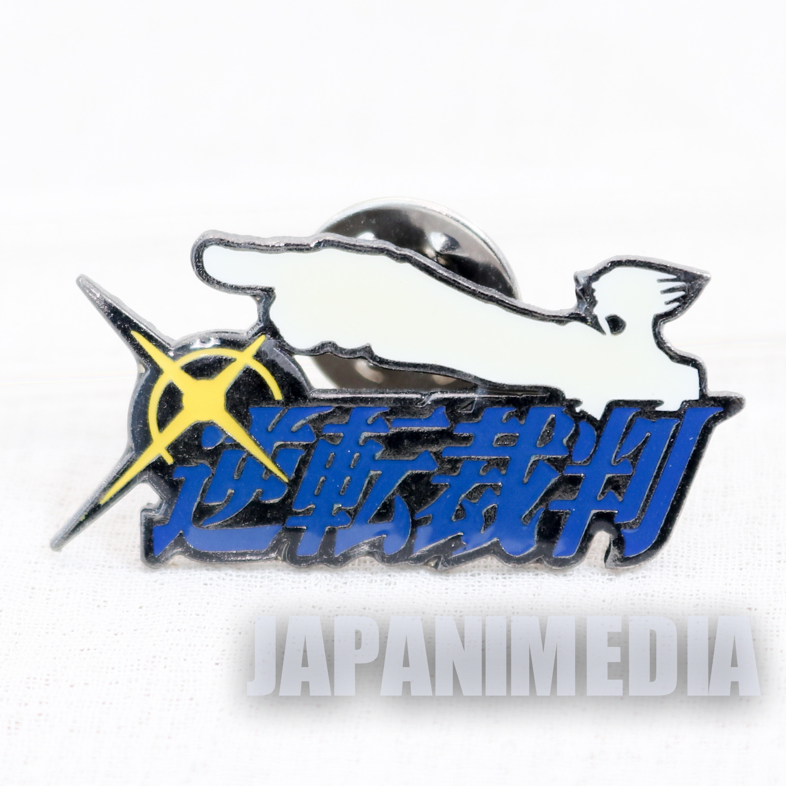 Ace Attorney Gyakuten Saiban Metal Pins Title Logo Capcom