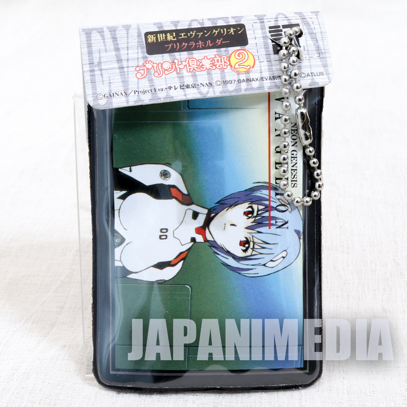 Evangelion Rei Ayanami Purikura & Address note book Ball keychain JAPAN ANIME