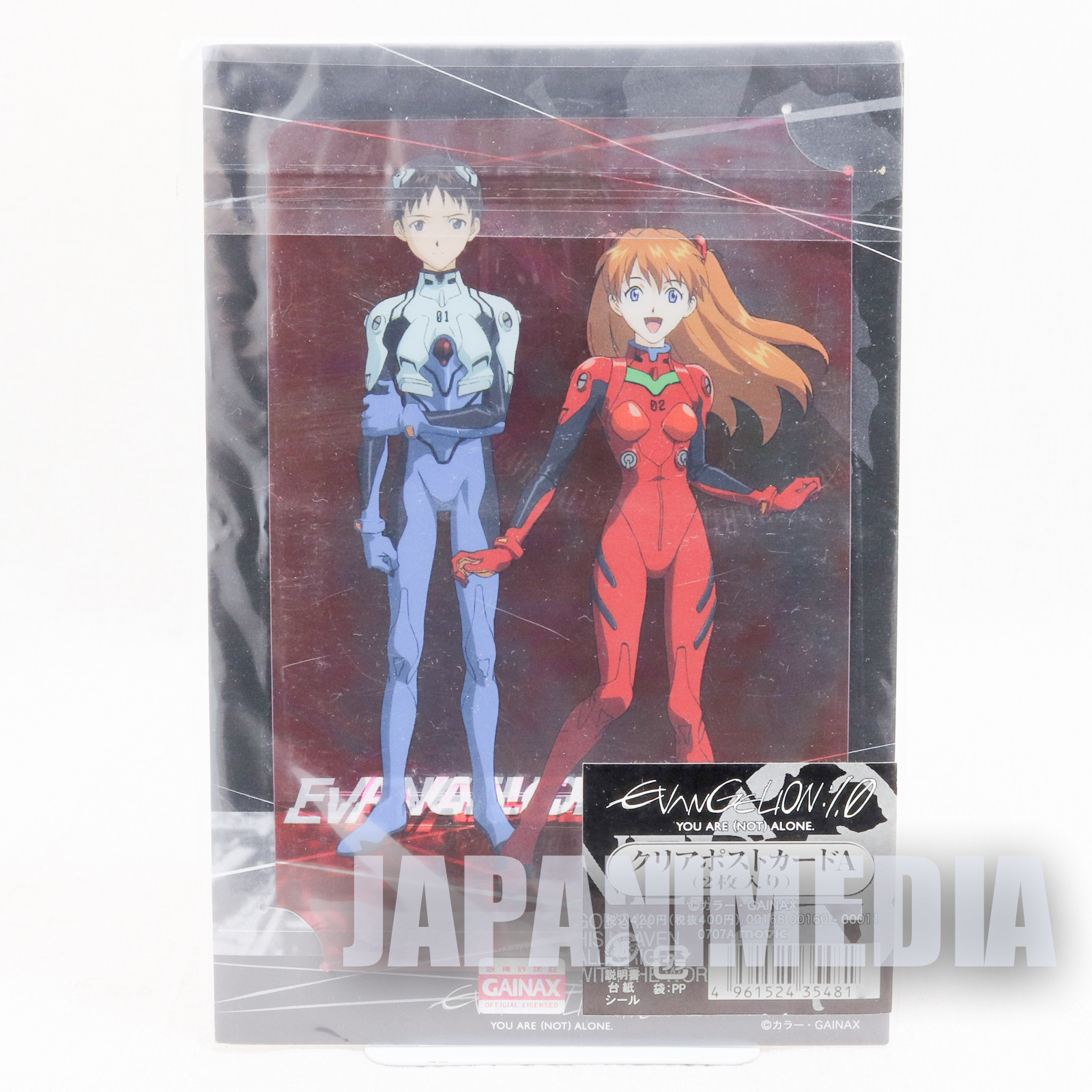 Evangelion Clear Post Card 2pc Set Asuka Ayanami Shinji JAPAN ANIME