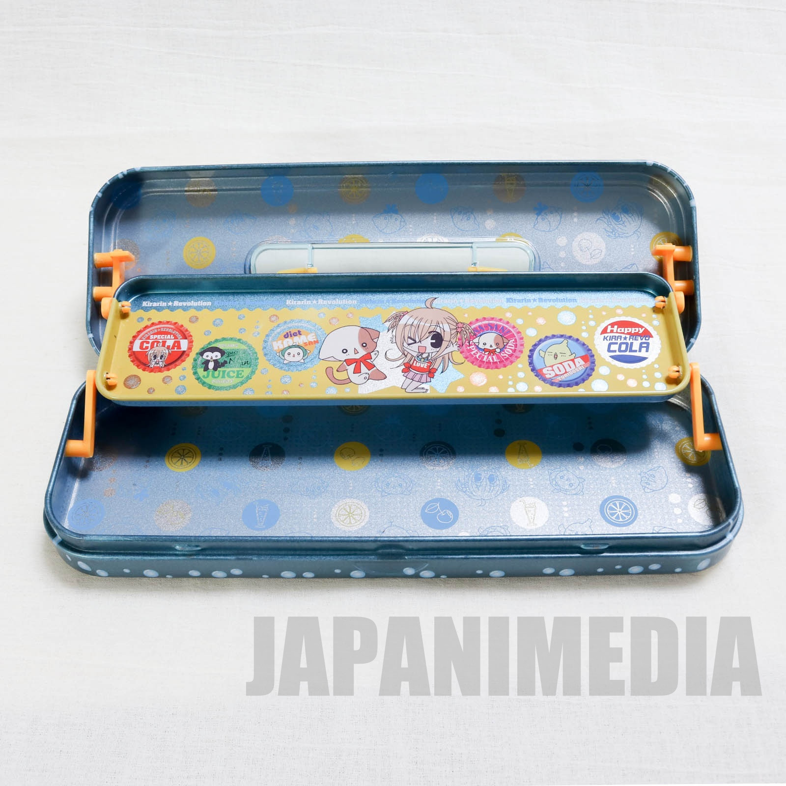 San-x Rilakkuma Metal Double Layer Pen Pencil Case Love Pink