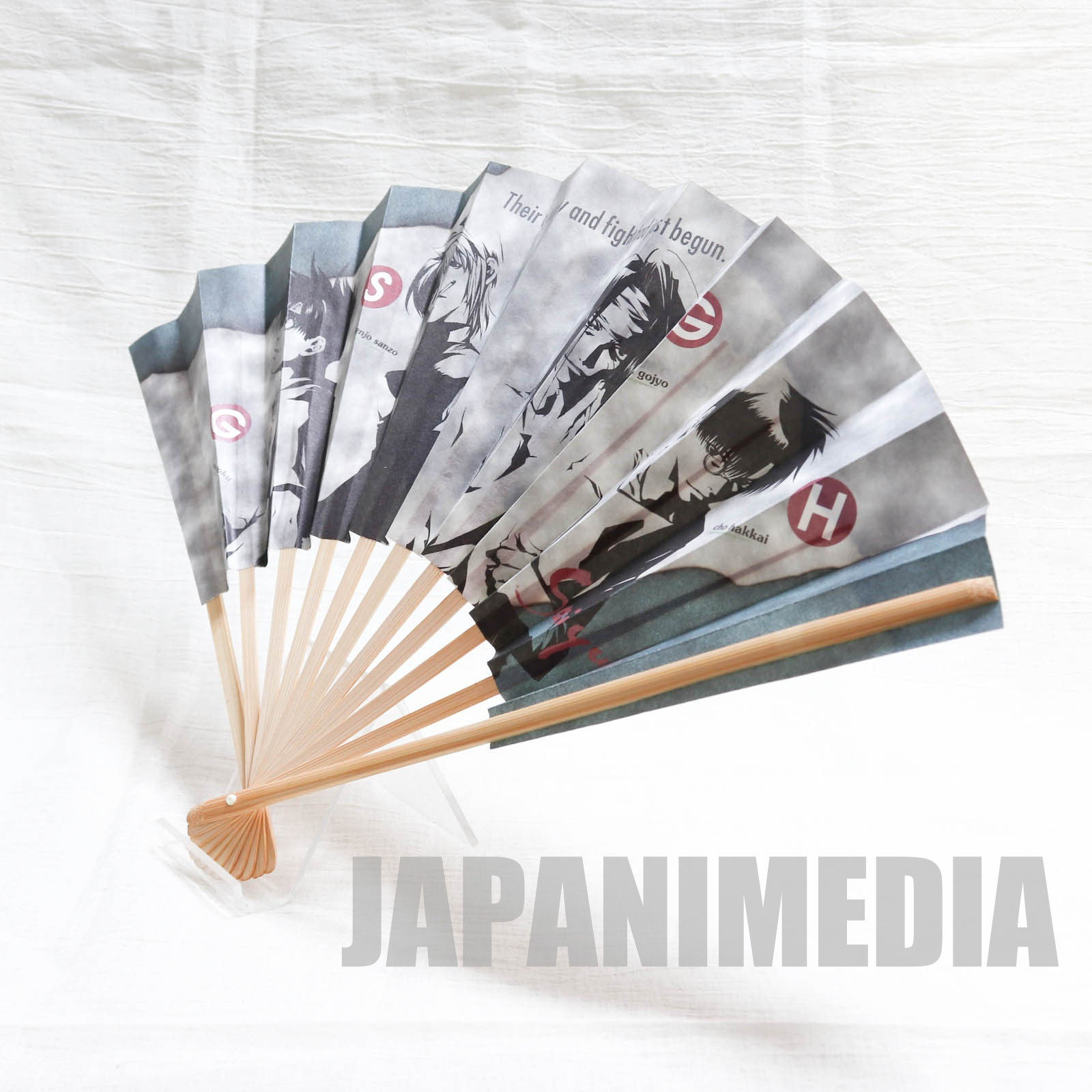 SAIYUKI Folding Fan Japanese Sensu [Sanzo / Goku / Gojyo / Hakkai] JAPAN ANIME MANGA