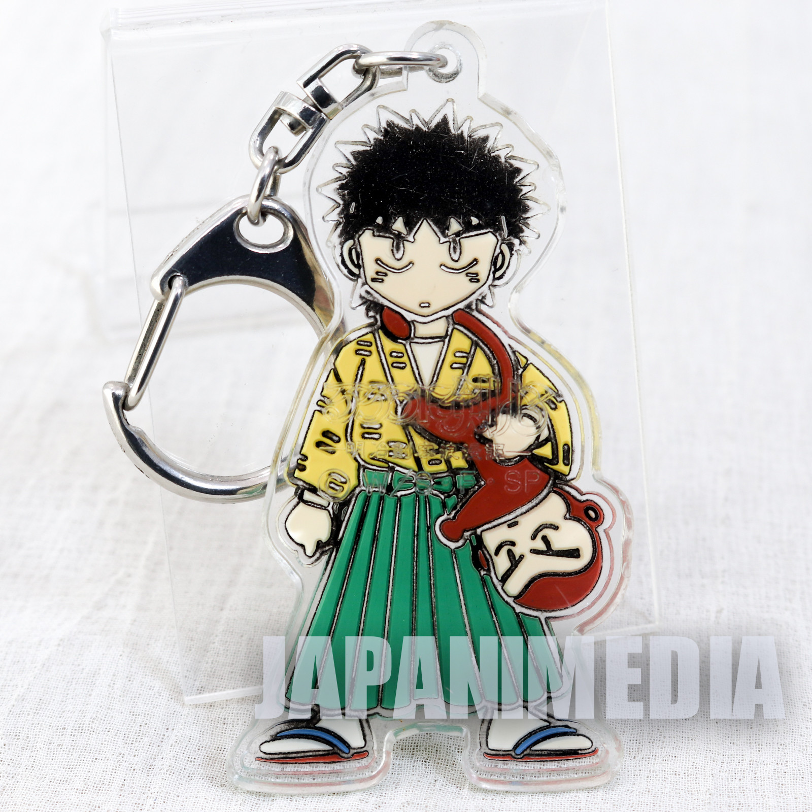 Retro RARE! Rurouni Kenshin Yahiko Myoujin Acrylic Mascot Keychain JAPAN