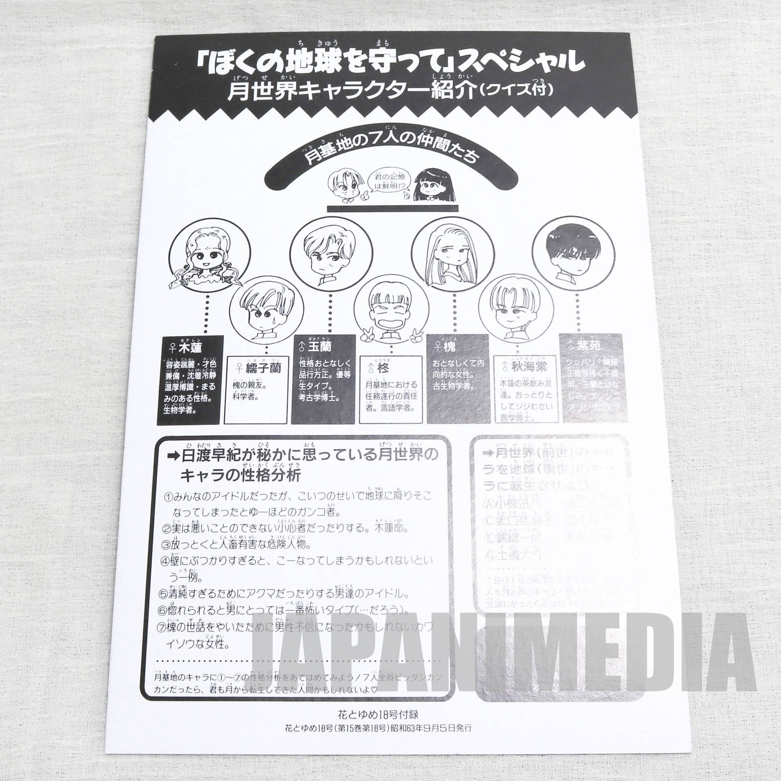 Retro Rare!! Please Save My Earth Letter writing set [Envelope 4pc + Paper 8pc + Sticker] JAPAN MANGA