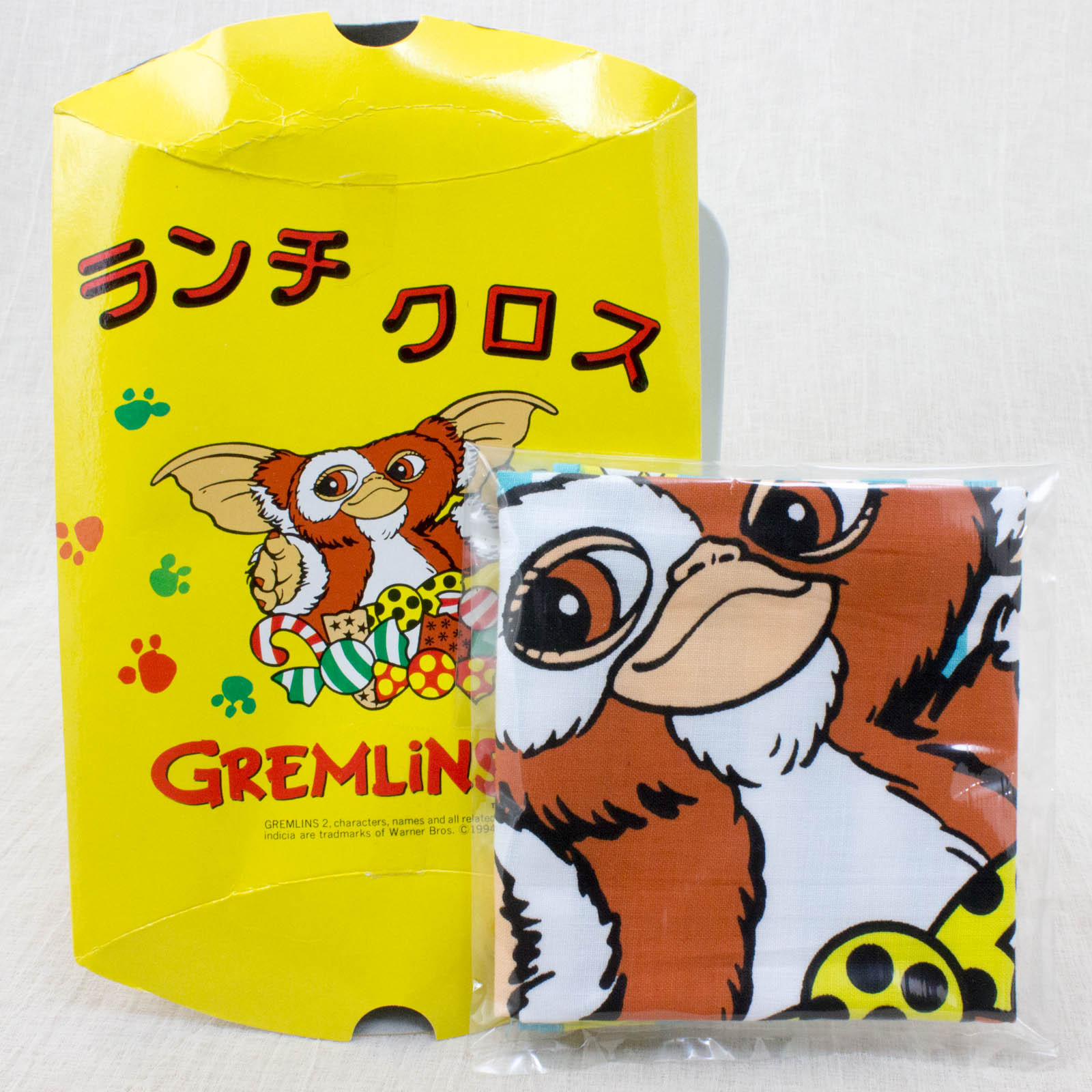 Retro RARE Gremlins 2 The New Batch Gizmo Lunch Cloth 42x42cm Jun Planning
