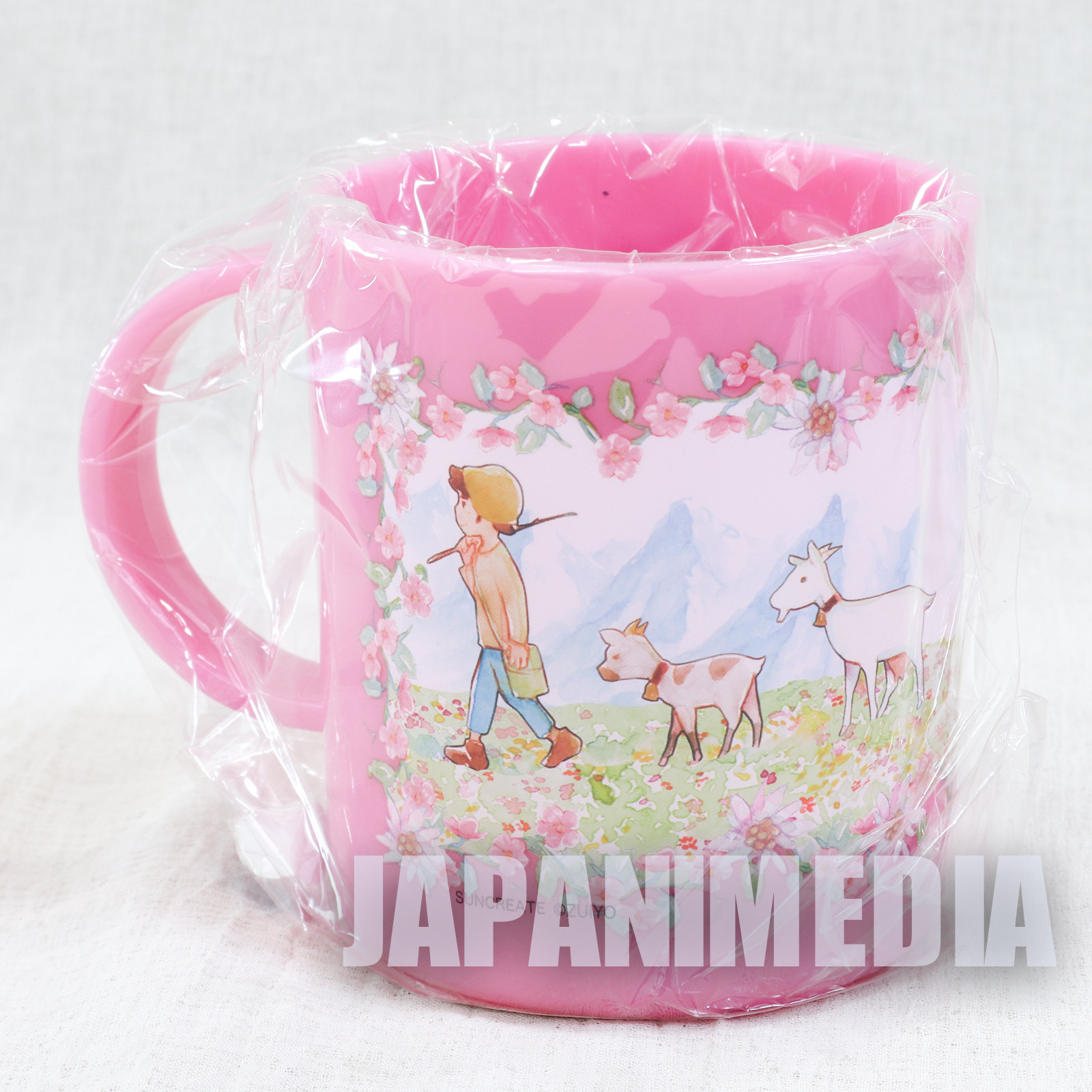 Heidi Girl of the Alps Plastic Mug Pink ver. JAPAN ANIME