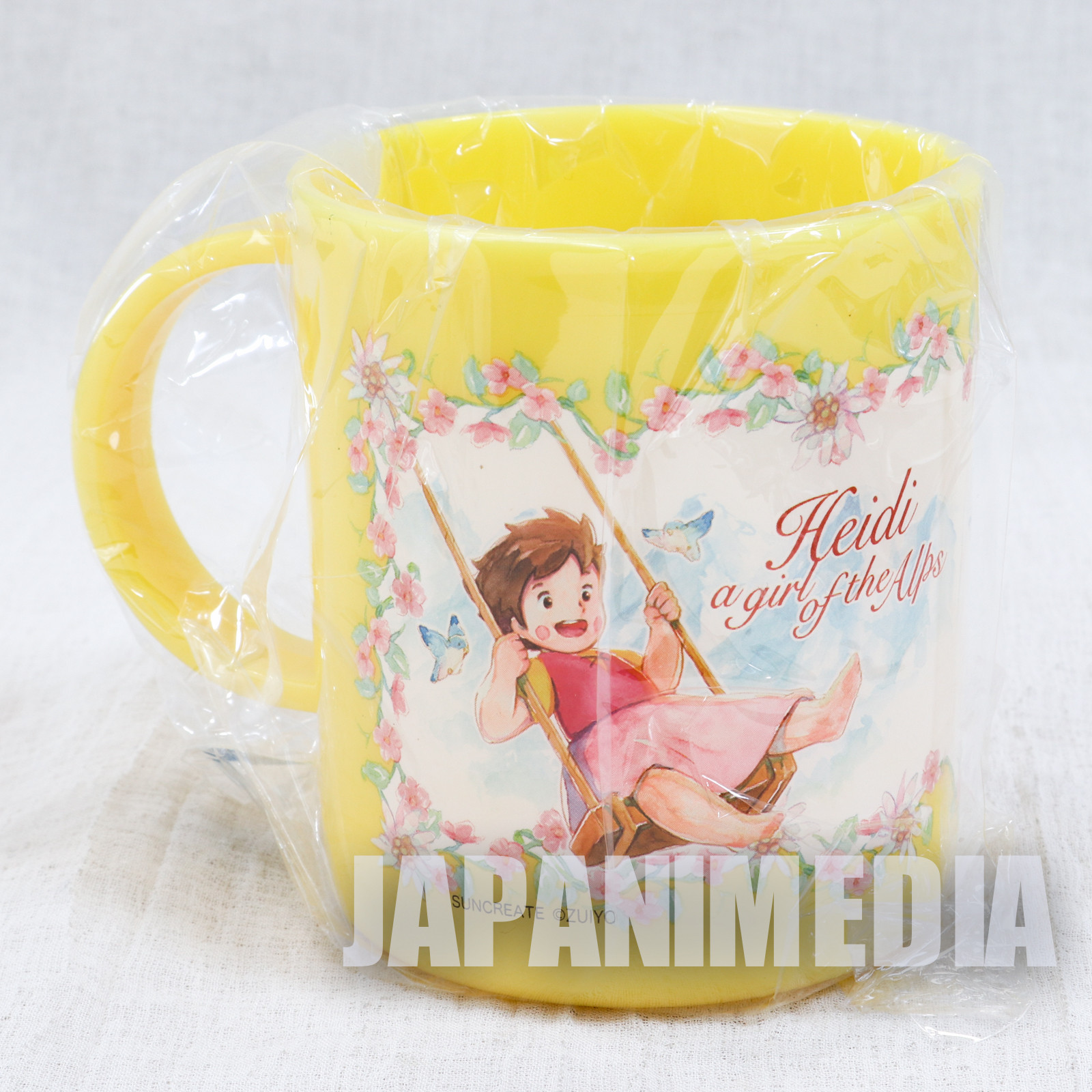 Heidi Girl of the Alps Plastic Mug Yellow ver. JAPAN ANIME