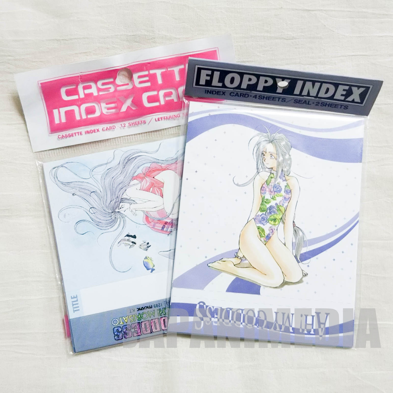 Ah! My Goddess Floppy Disc index card & Cassette Tape index card Set JAPAN ANIME