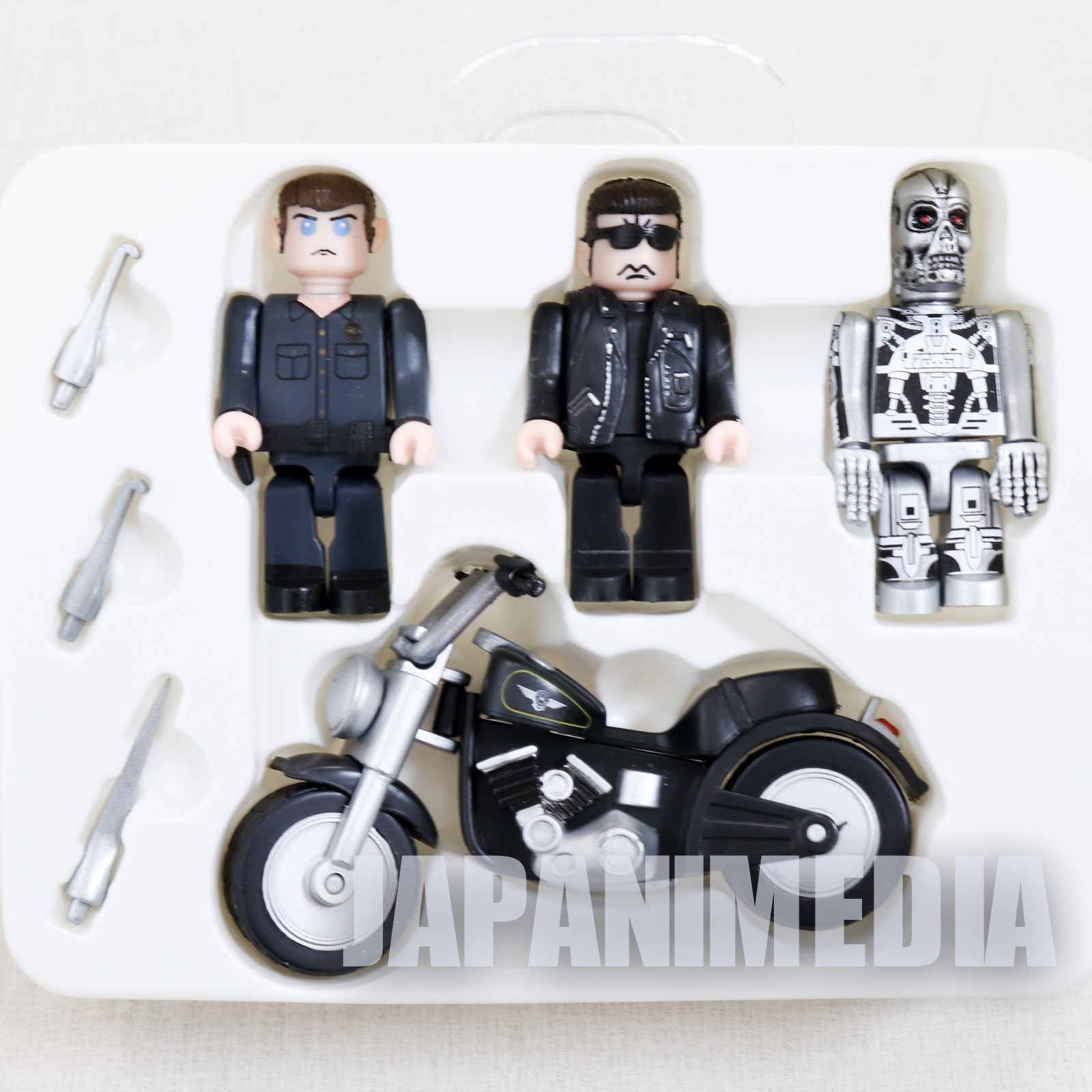 T2 Terminator Cube Figures with Bike Tin Can Set