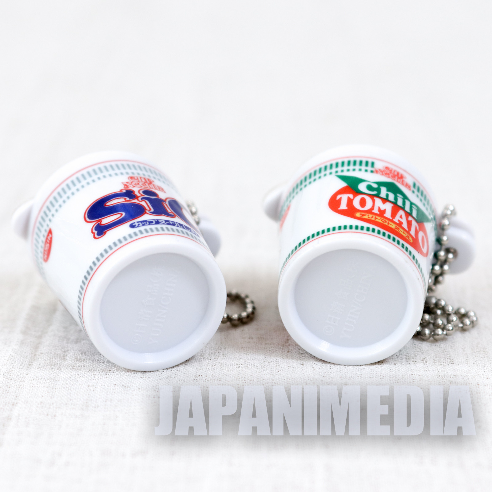 Nissin Cup Noodle Sio & Tomato Miniature Mascot Figure Ballchain JAPAN