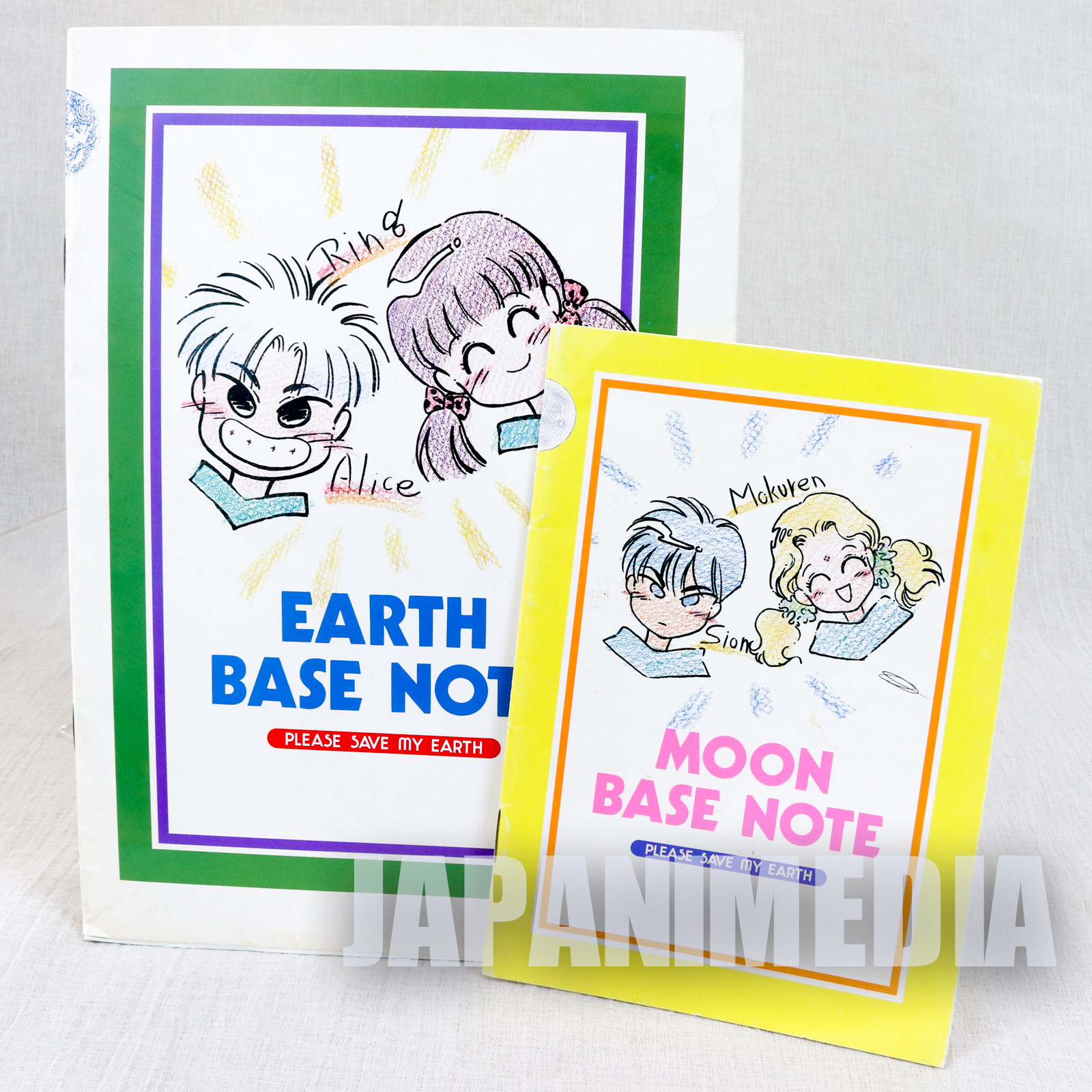 Please Save My Earth Notebook 2pc Set Hana to Yume 1991 JAPAN MANGA