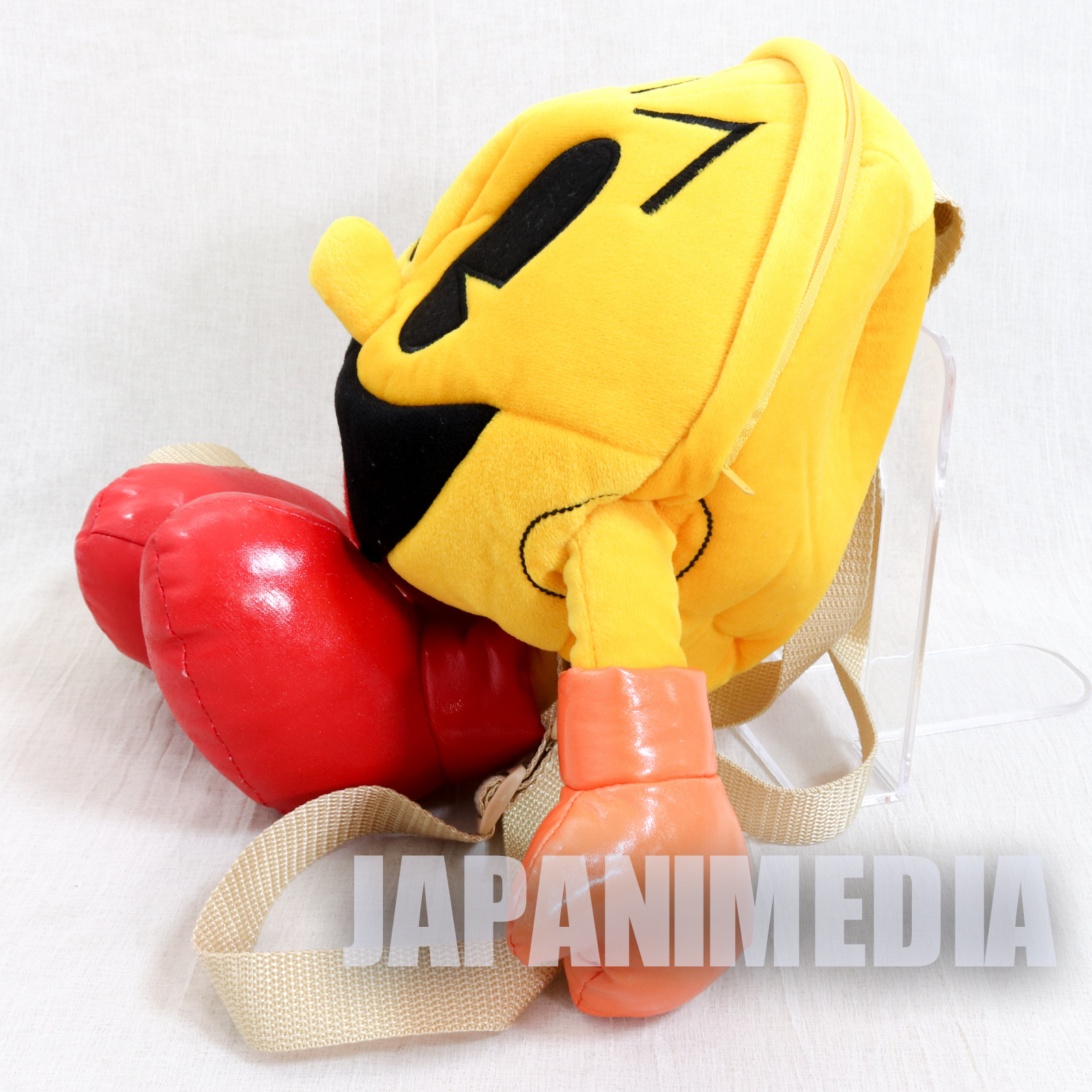 Retro Rare! Pac-man Plush Doll Knapsack Bag Namco JAPAN 2