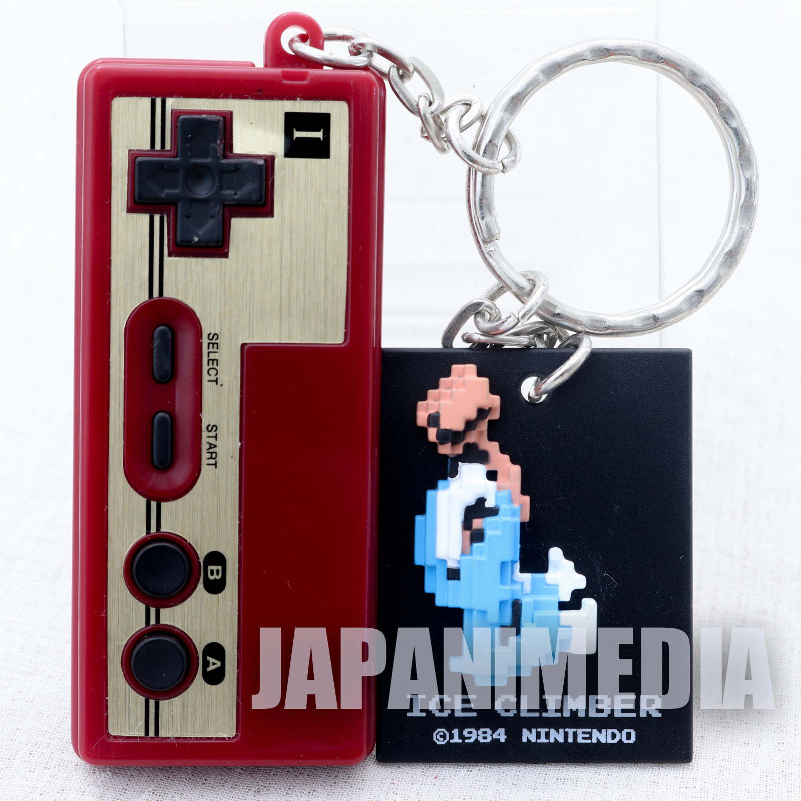 RARE! Ice Climber + Famicom Controller Flute Sound Figure Keychain JAPAN