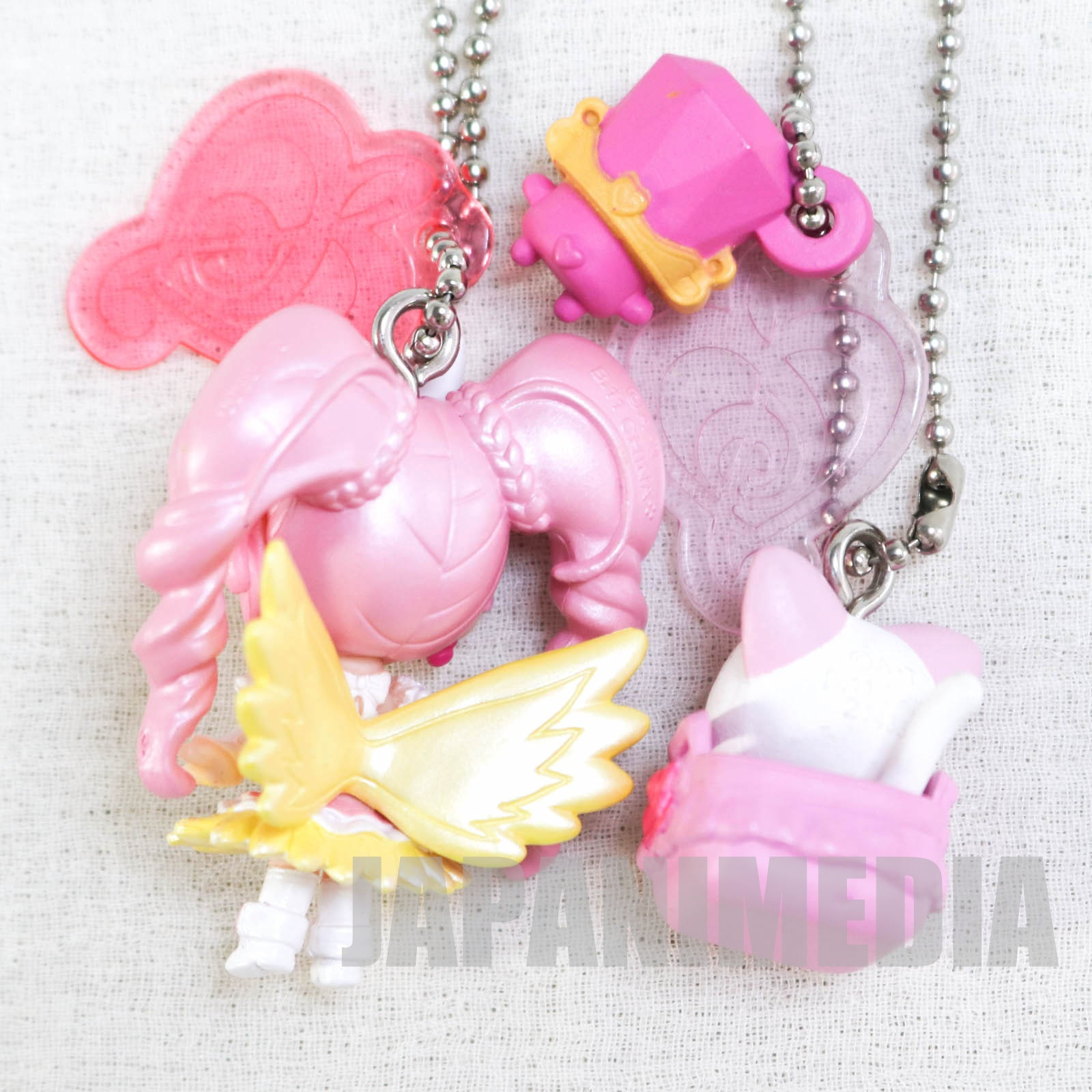 Suite PreCure Crescendo Cure Melody / Hummy & Dory PreCure Goddess Swing Mascot Figure Ball Keychain 2pc set JAPAN ANIME