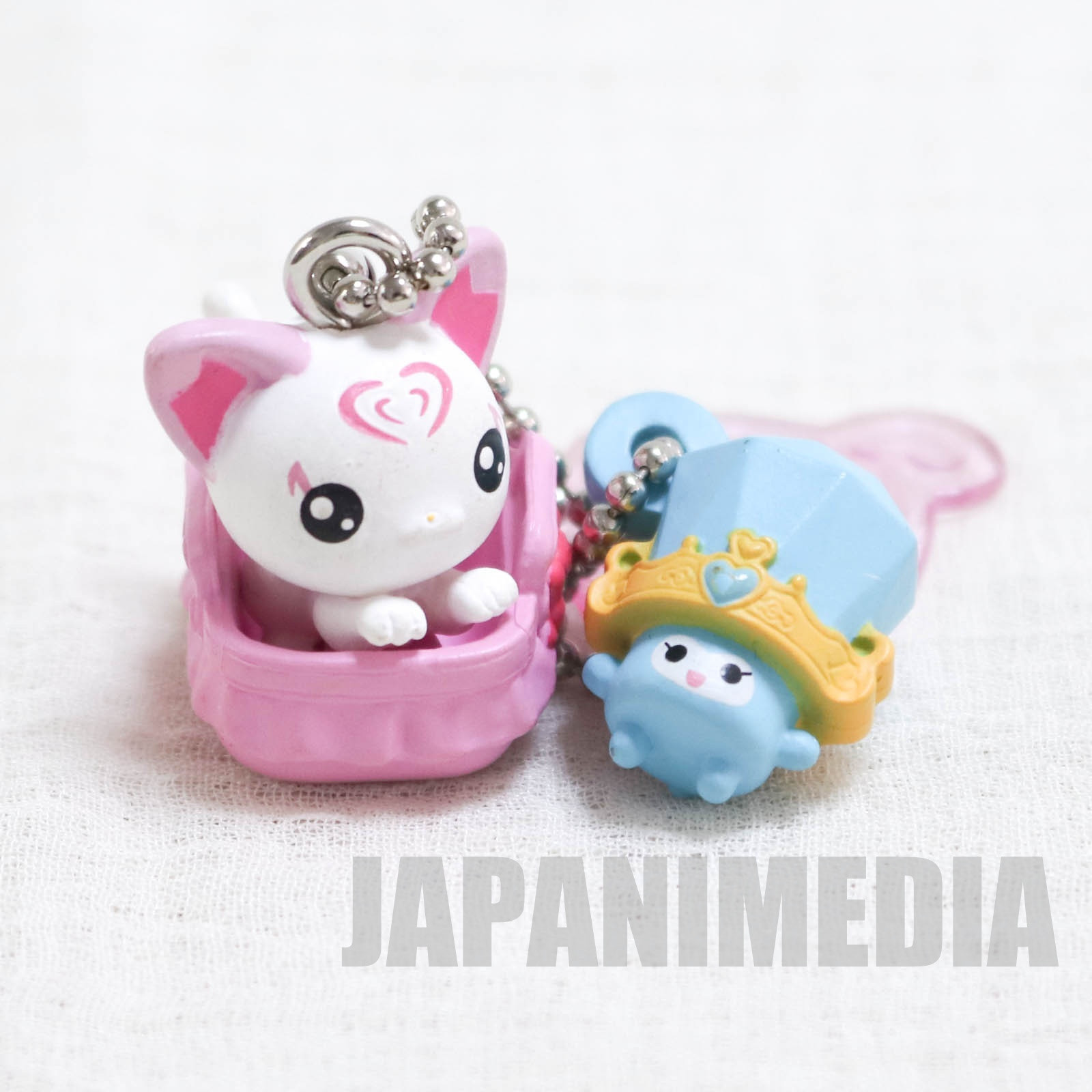 Suite PreCure Cure Beat / Hummy & Lary PreCure Goddess Swing Mascot Figure Ball Keychain 2pc set JAPAN ANIME