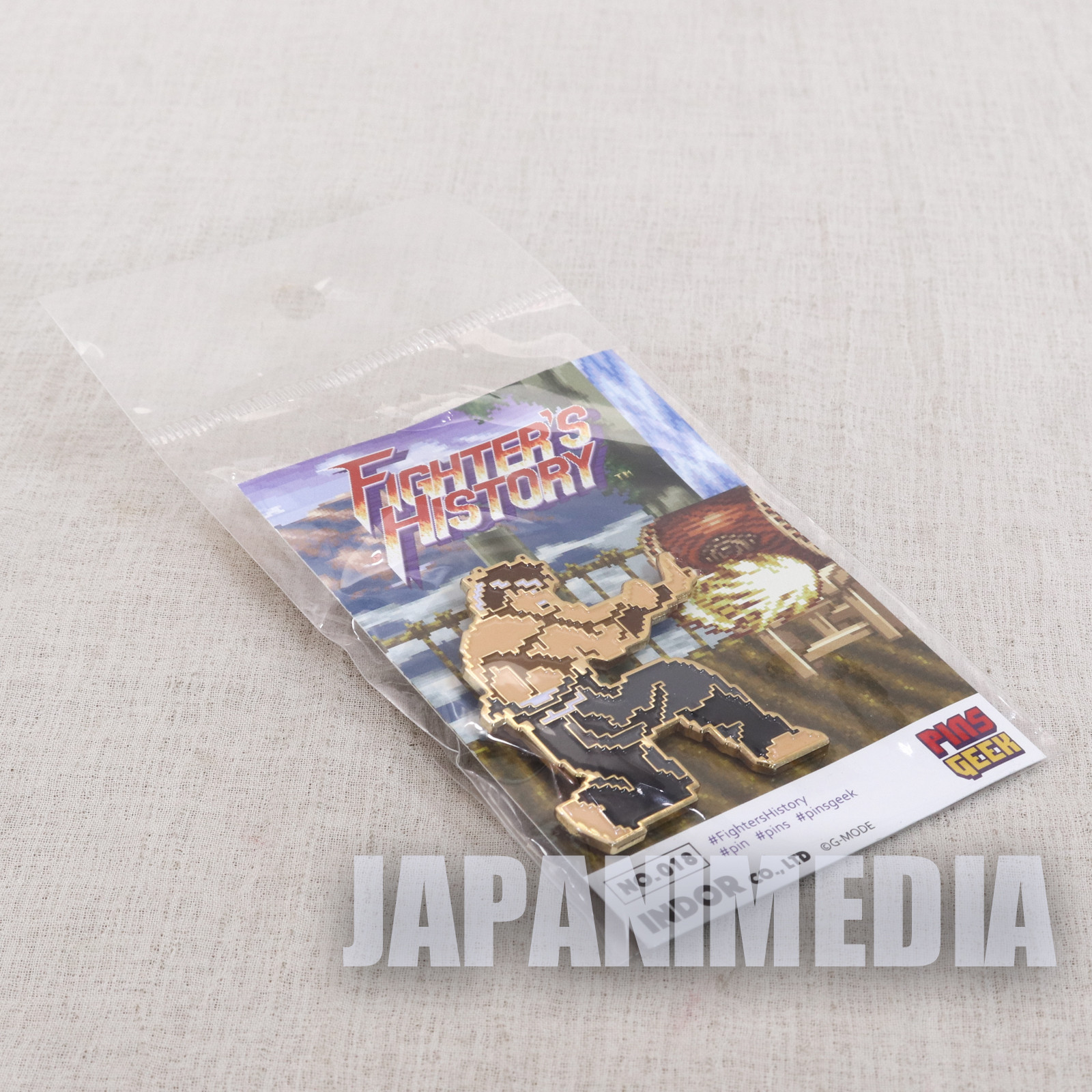 Fighter's History Makoto Mizoguchi Metal Pins JAPAN GAME SNK