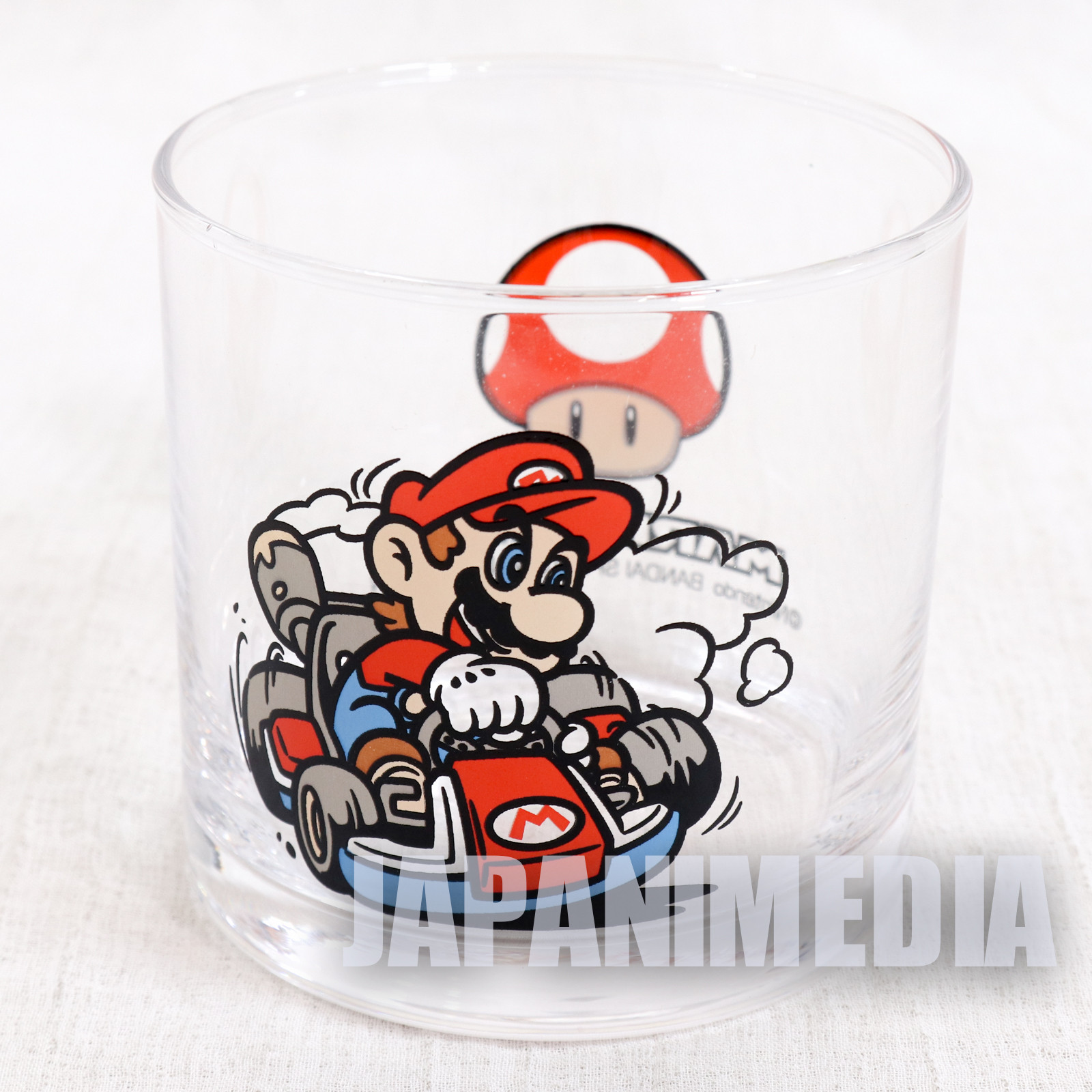 Super Mario Kart Mario Rock Glass Banpresto JAPAN GAME NES