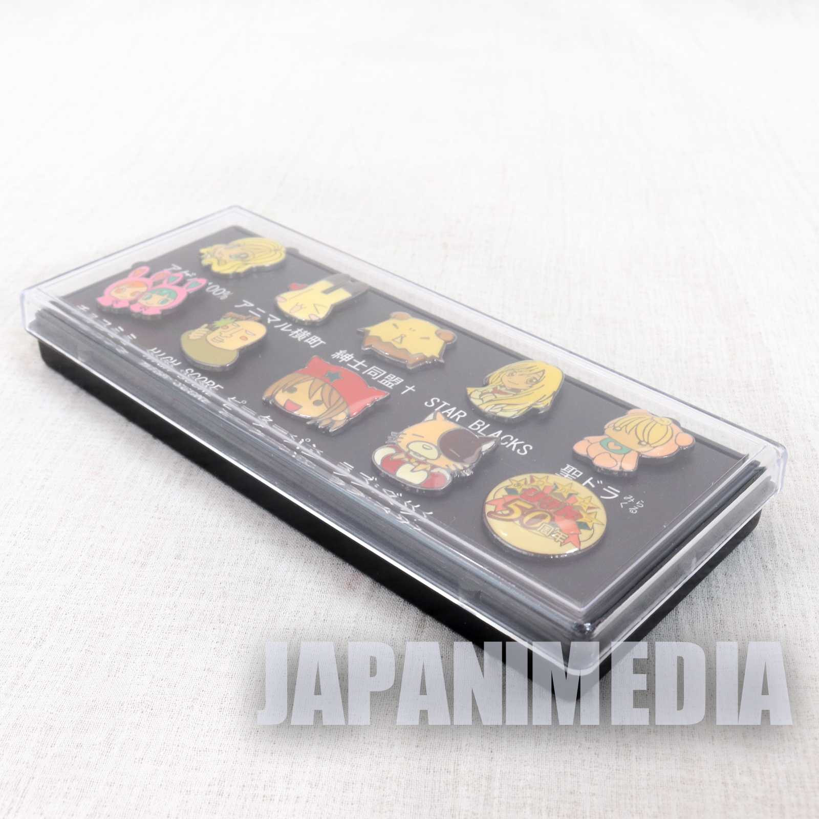 Retro RARE! Ribon Magazine Character Pins 10pc Set JAPAN MANGA RIBBON Japanimedia Store