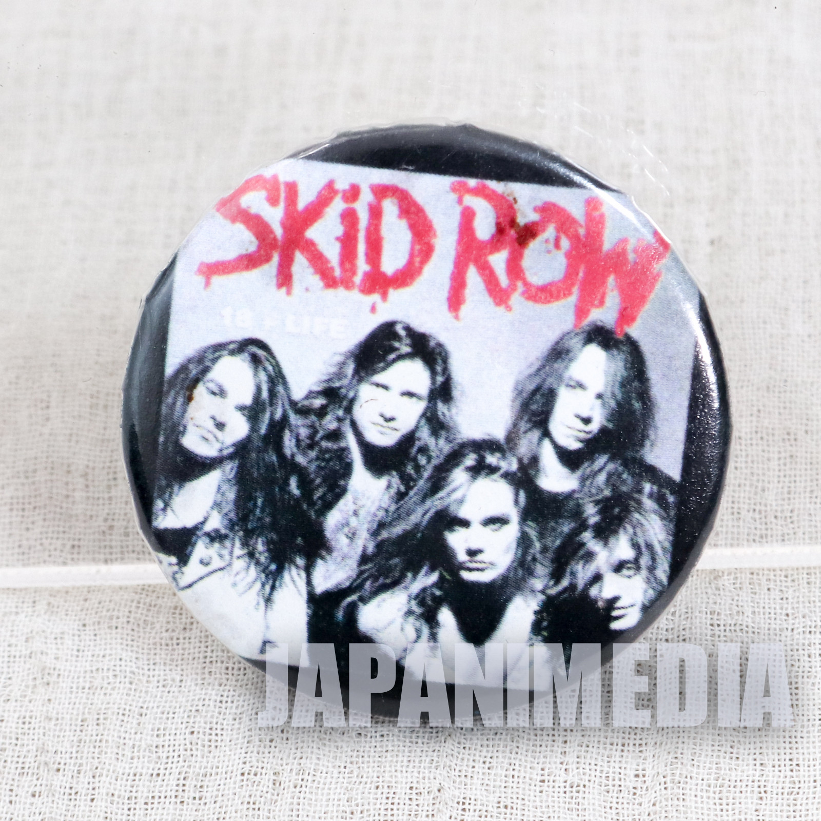 Retro Skid Row Button badge Pins 4pc Set Sebastian Bach HARD ROCK HEAVY METAL