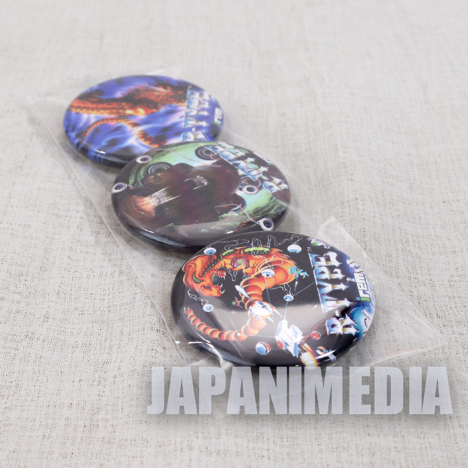 R-TYPE Button Badge Pins 3pc Set JAPAN JAPAN GAME PC Engine IREM