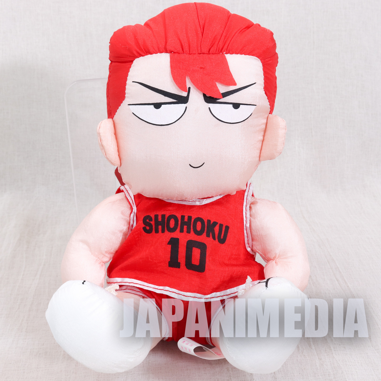 Retro RARE Slam Dunk Hanamichi Sakuragi Taffeta Plush Doll Banpresto JAPAN