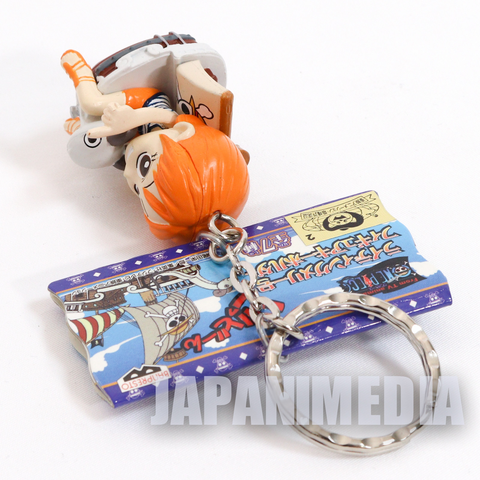 One Piece Nami Riding Going Merry Ship Figure Keychain JAPAN ANIME