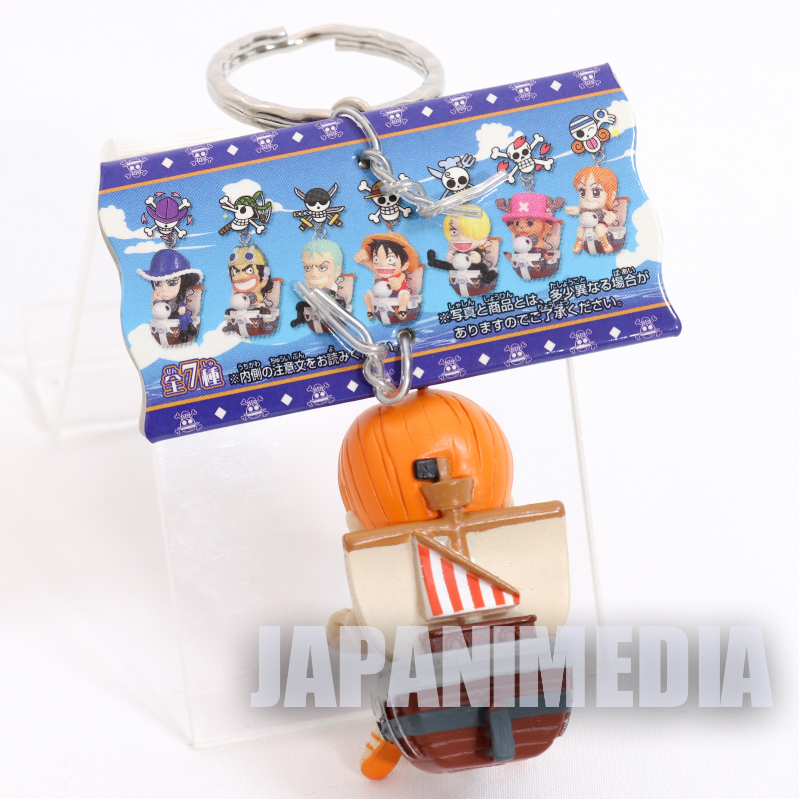 One Piece Nami Riding Going Merry Ship Figure Keychain JAPAN ANIME