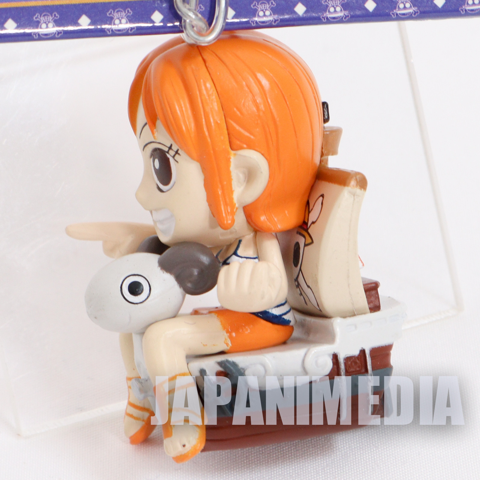 One Piece Nami Riding Going Merry Ship Figure Keychain JAPAN ANIME